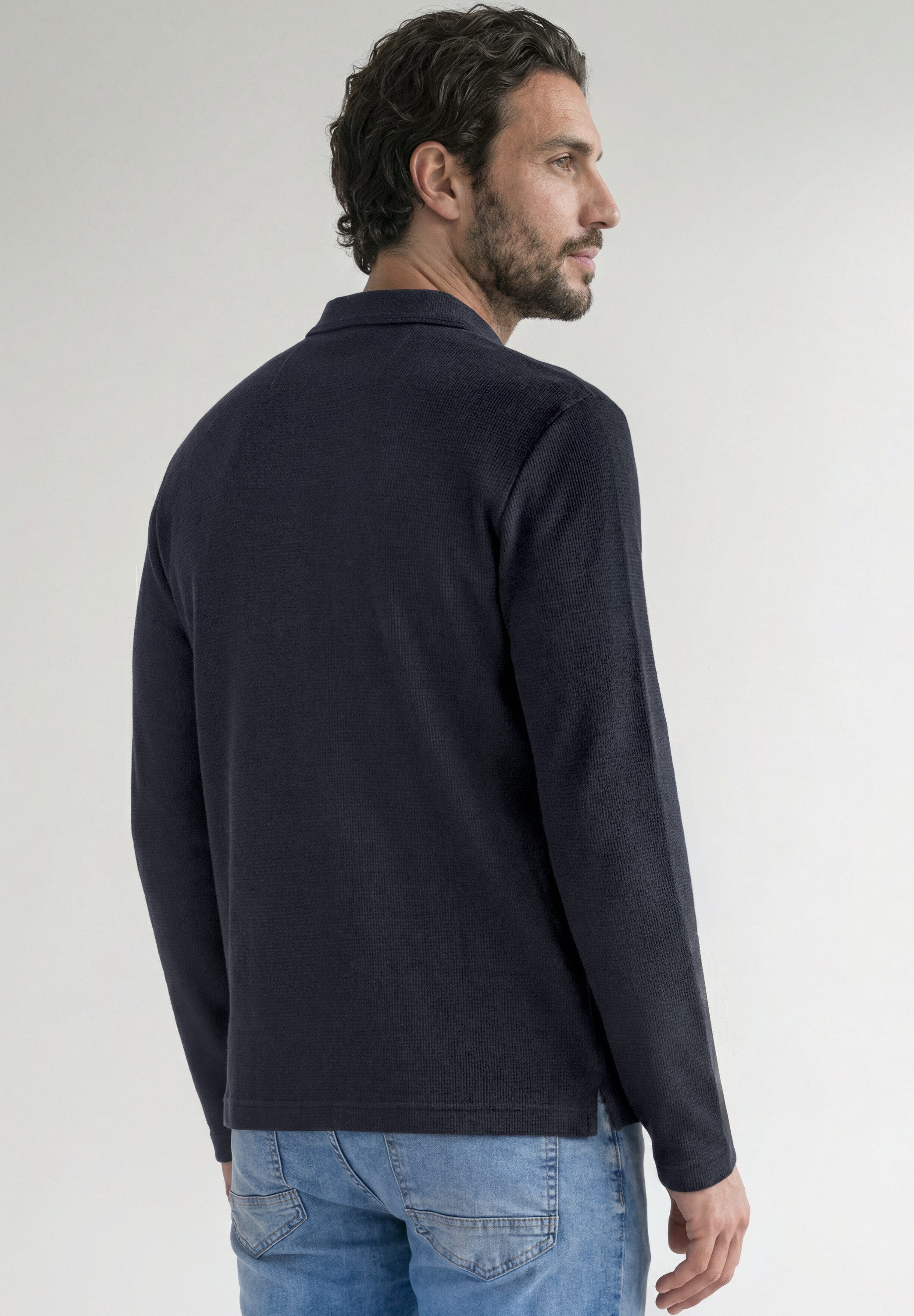 STREET ONE MEN Poloshirt aus Baumwolle mit Stretchante – Bild 2 von 5