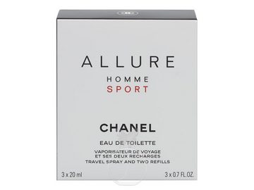 CHANEL Eau de Toilette Chanel Allure Homme Twist and Spray 3 x 20 ml mit Zerstäuber, 1-tlg.