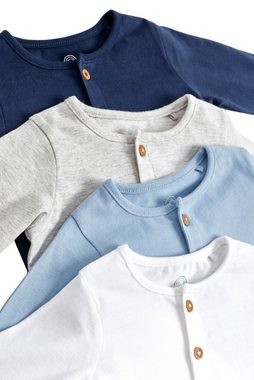 Next Langarmshirt 4er-Pack langärmelige Baby-T-Shirts (4-tlg)