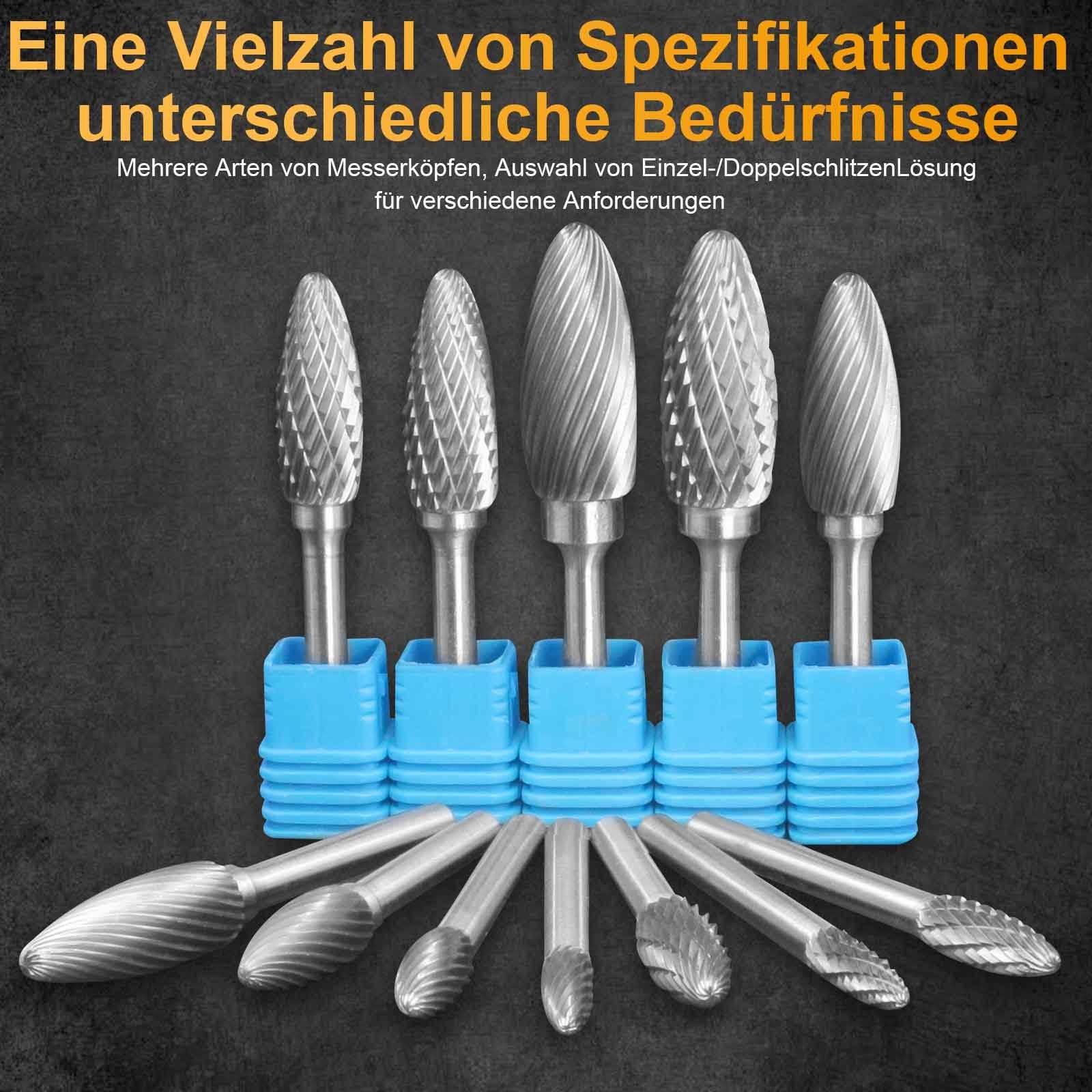 Leistung Sunicol Durchmesser: Rotationsfeilen Hartmetall Einzel/Doppelschnitt,Polieren Schnitt-6*16mm 6/8/10/12/14/16mm, Bohren, Solide Bits, Bohr-Meißel-Set Doppelter