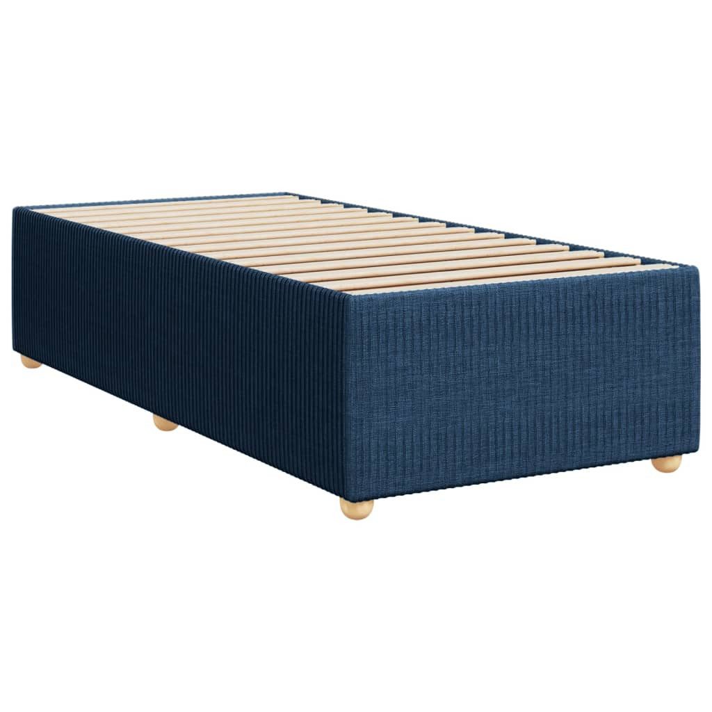 vidaXL Bett Bettgestell ohne Matratze Blau 90x190 cm Stoff günstig online kaufen
