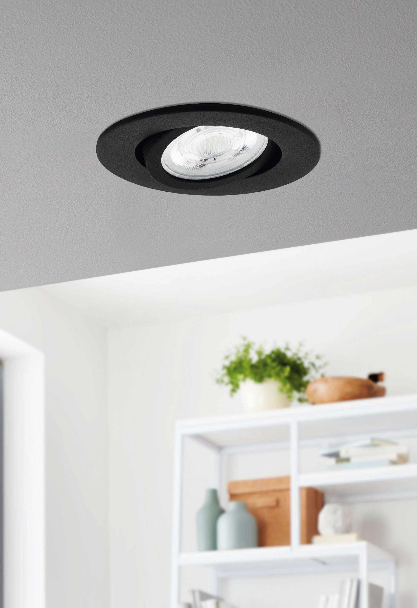 EGLO Deckenleuchte SALICETO-Z, Bluetooth, CCT - über Fernbedienung, Dimmfunktion, Farbsteuerung, Farbwechsel, Memoryfunktion, Nachtlichtfunktion, RGB, Smart Home, Weckerfunktion, dimmbar über Fernbedienung, mehrere Helligkeitsstufen, LED fest integriert, warmweiß - kaltweiß, App / Sprachsteuerung Alexa, ‎‎‎‎‎‎‎Ø 88 mm, exkl. Fernbedienung