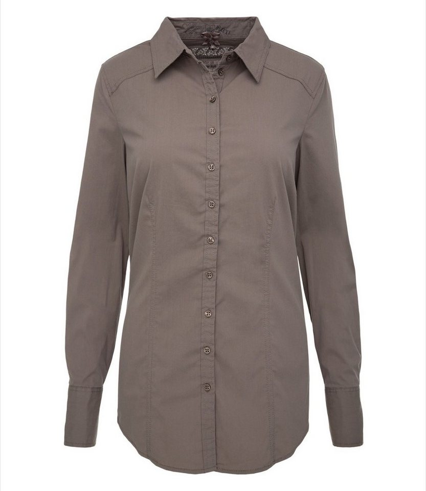 SOCCX Rüschenbluse mit formgebenden Abnähern SOCCX Rüschenbluse mit formgebenden Abnähern