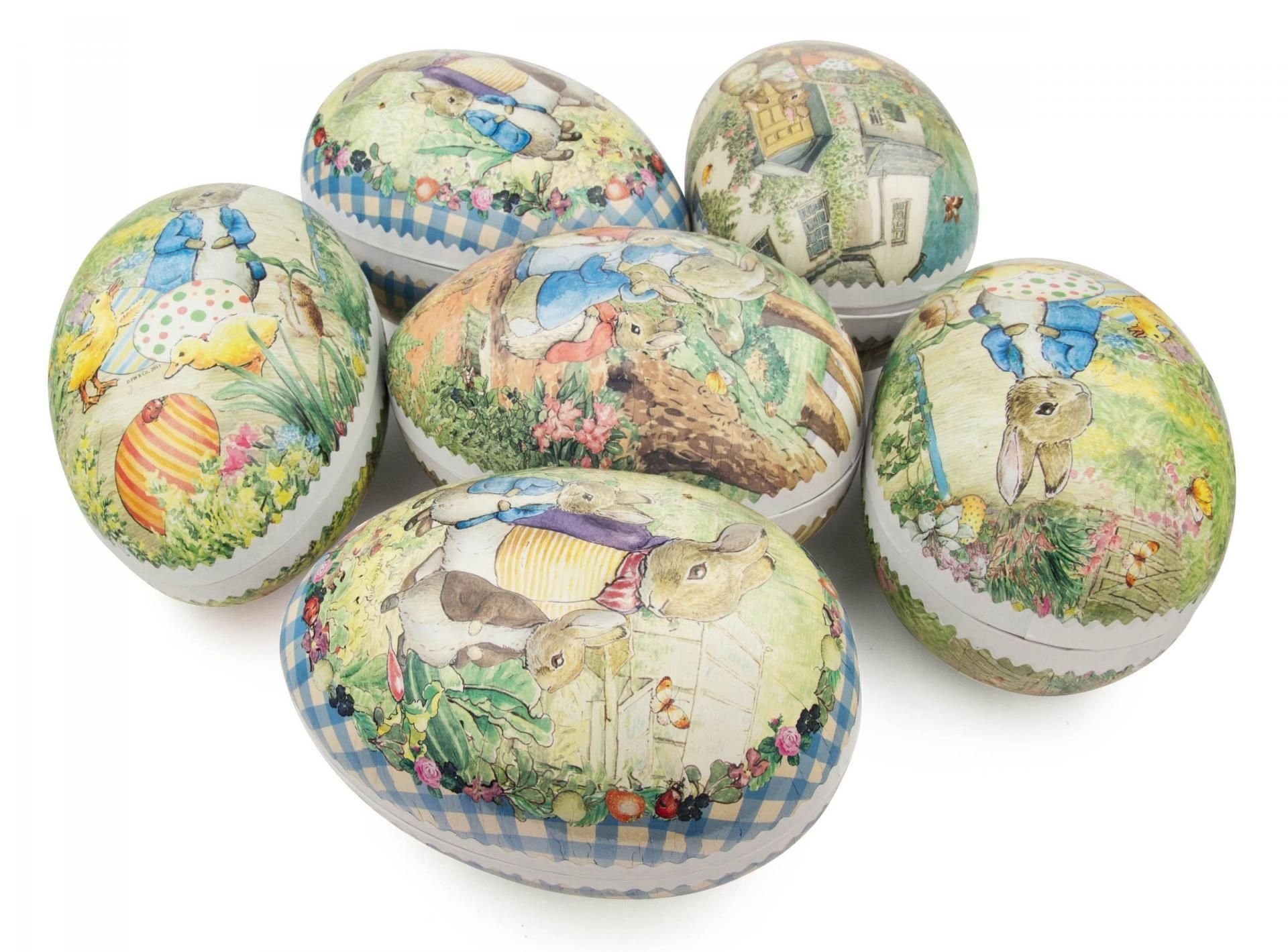 Dregeno Erzgebirge Osterei Strauchbehang Ostereier »Beatrix Potter« zum Befüllen, 6 Motive