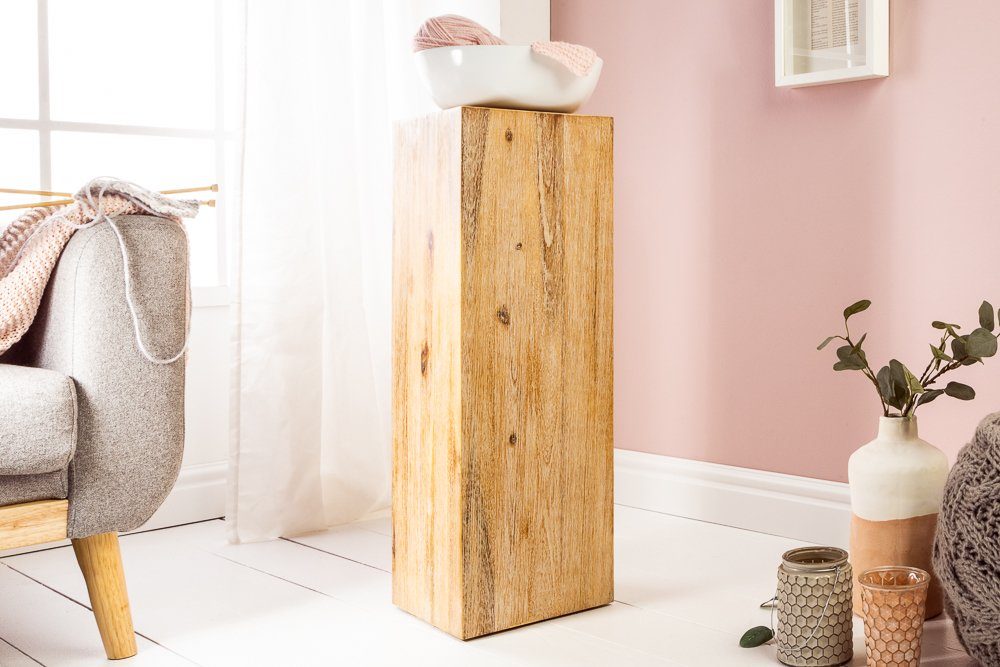 riess-ambiente Beistelltisch COLUMNA 75cm teakgrau / natur (Einzelartikel, günstig online kaufen