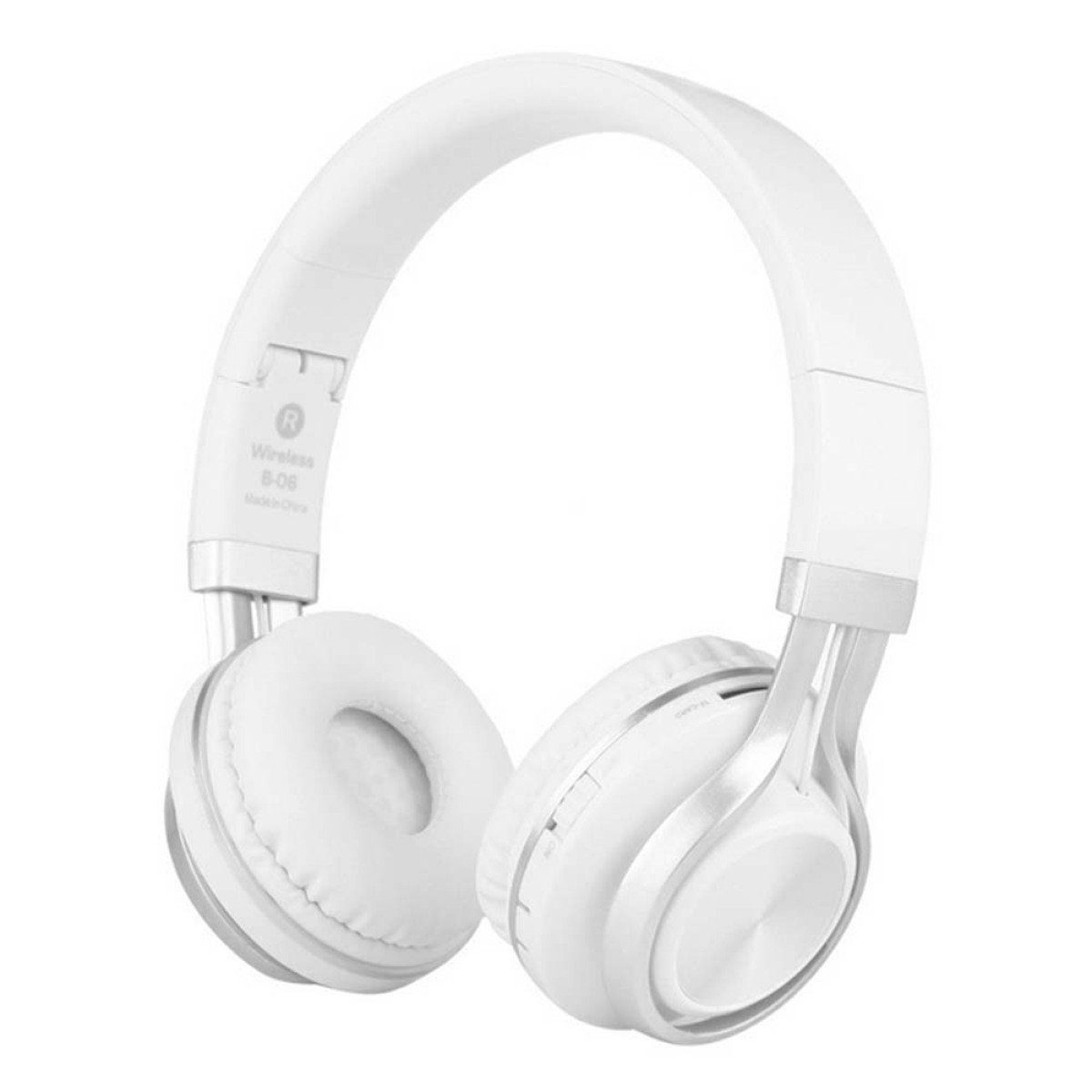 ZmdecQna Bluetooth Kopfhörer Over,HiFi-Stereo Faltbares Bluetooth Headphones Bluetooth-Kopfhörer Silber