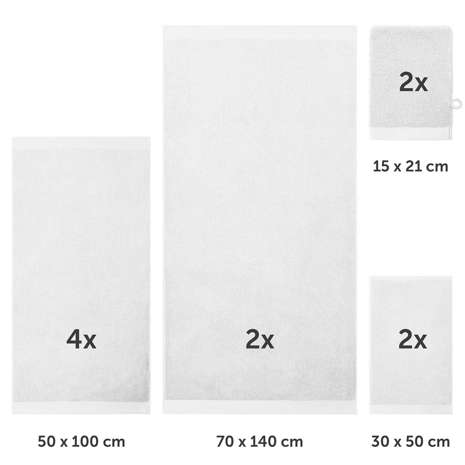 Blumtal Handtuch Set Blumtal 10 Teilig - Handtücher Set 100% Baumwolle, wei günstig online kaufen