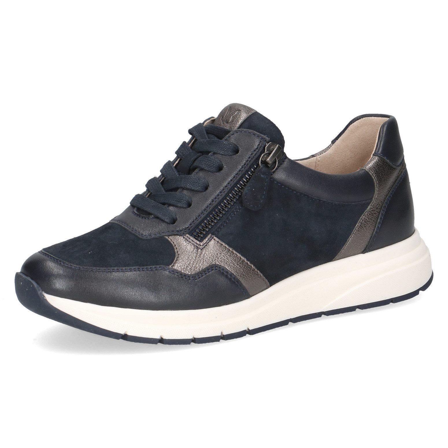 Caprice Keilsneaker, Freizeitschuh, Halbschuh, Schürer mit Besatz in Metallicoptik