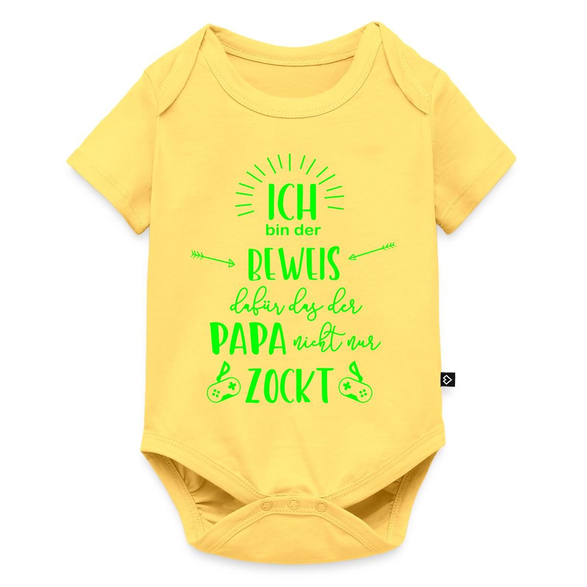 Spreadshirt Kurzarmbody Der Beweis Dass Der Papa Nicht Nur Zockt Kurzarm Tages Baby Body (1-tlg)