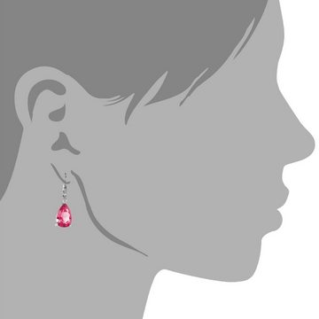 SilberDream Paar Ohrhänger SilberDream Ohrringe Damen-Schmuck 925er (Ohrhänger), Damen Ohrhänger Träne aus 925 Sterling Silber, Farbe: silber, rosa