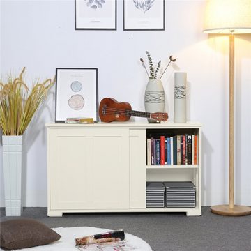 Yaheetech Kommode, Sideboard mit Stauraum und Schiebetüren