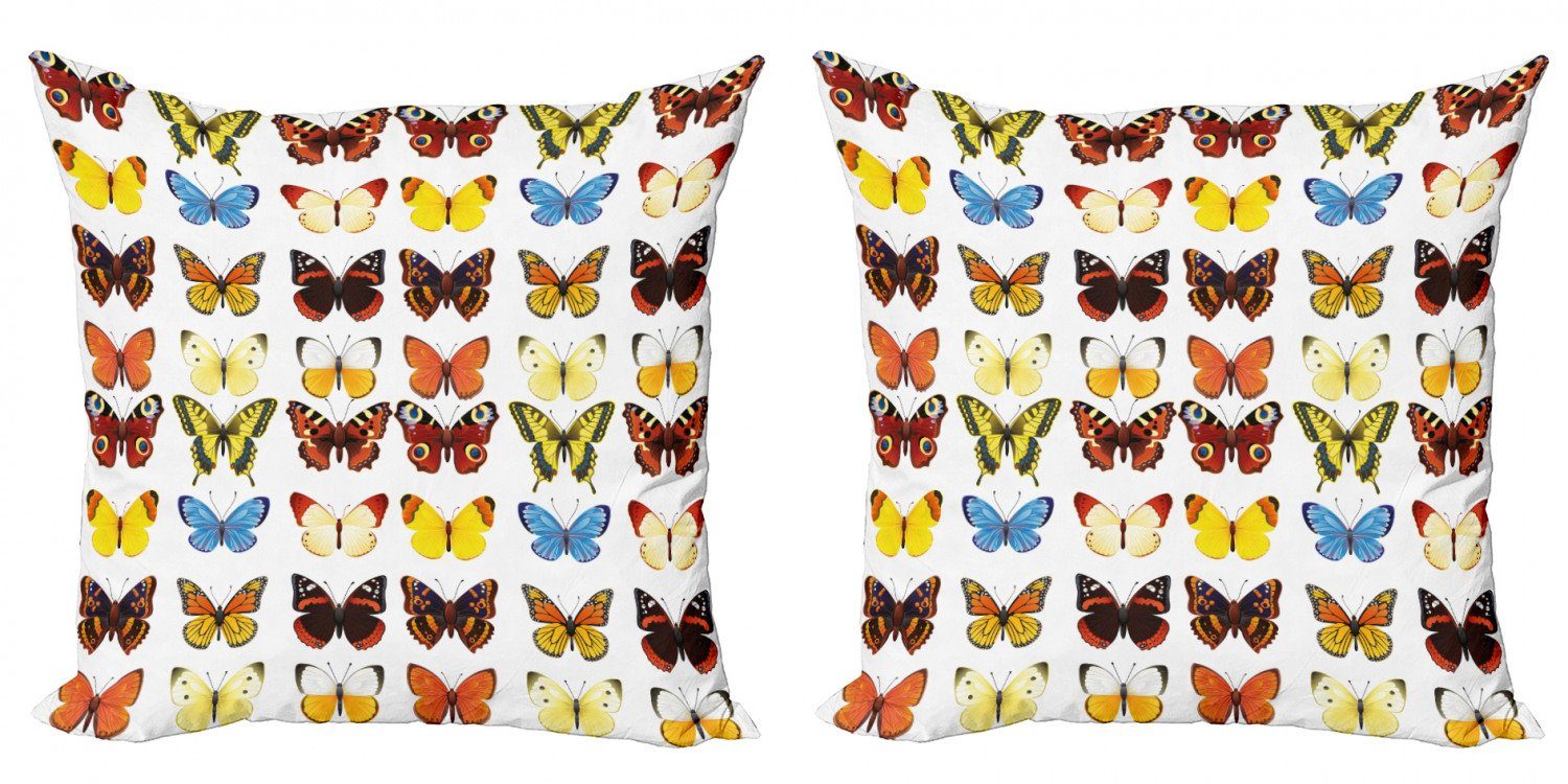 Kissenbezüge Modern Accent Doppelseitiger Digitaldruck, Abakuhaus (2 Stück), Tiere Schmetterlinge viele verschiedene Formen
