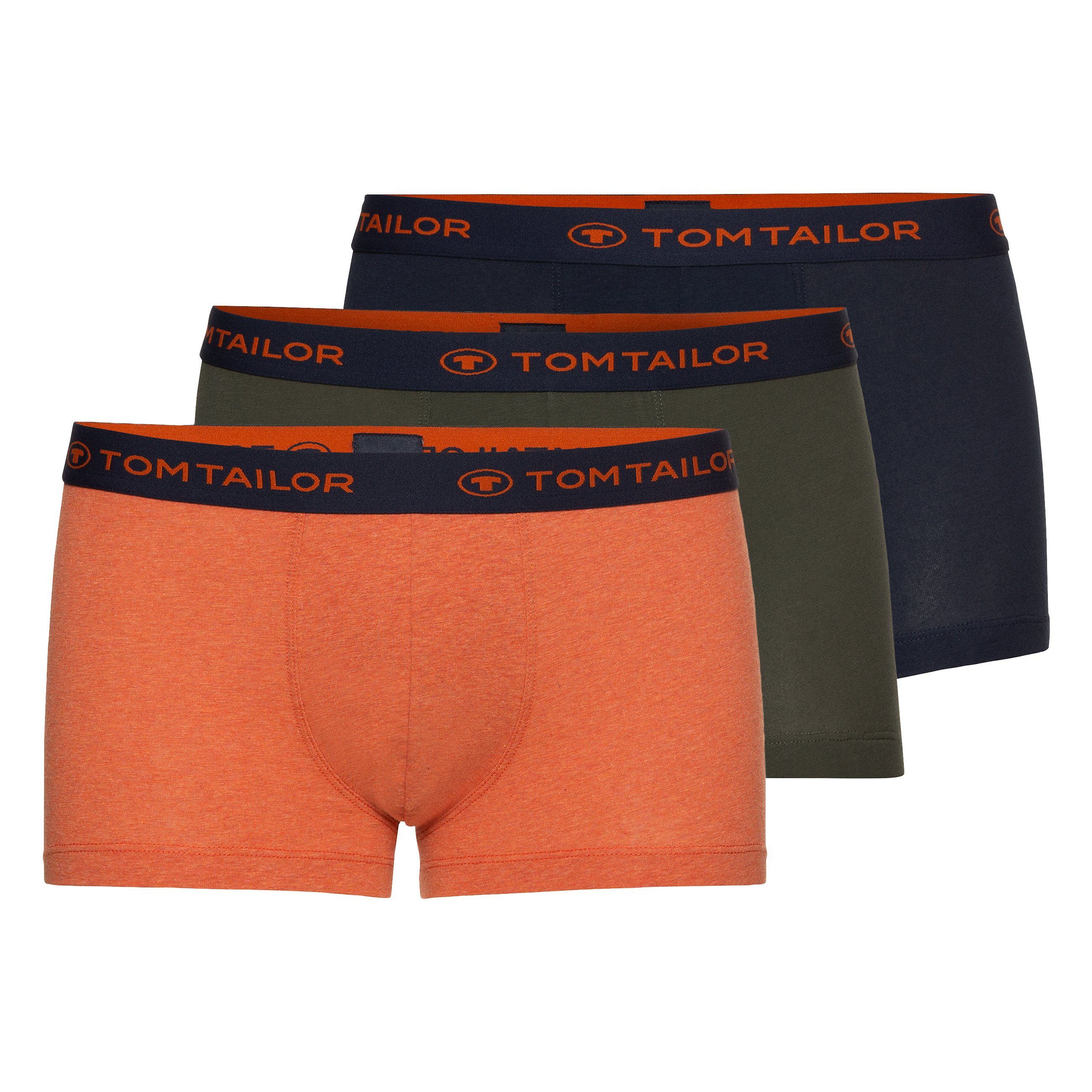 TAILOR Pants Pack TAILOR blau-dunkel-multicolor1 TOM blau 3er uni Herren TOM (3-St) Boxershorts