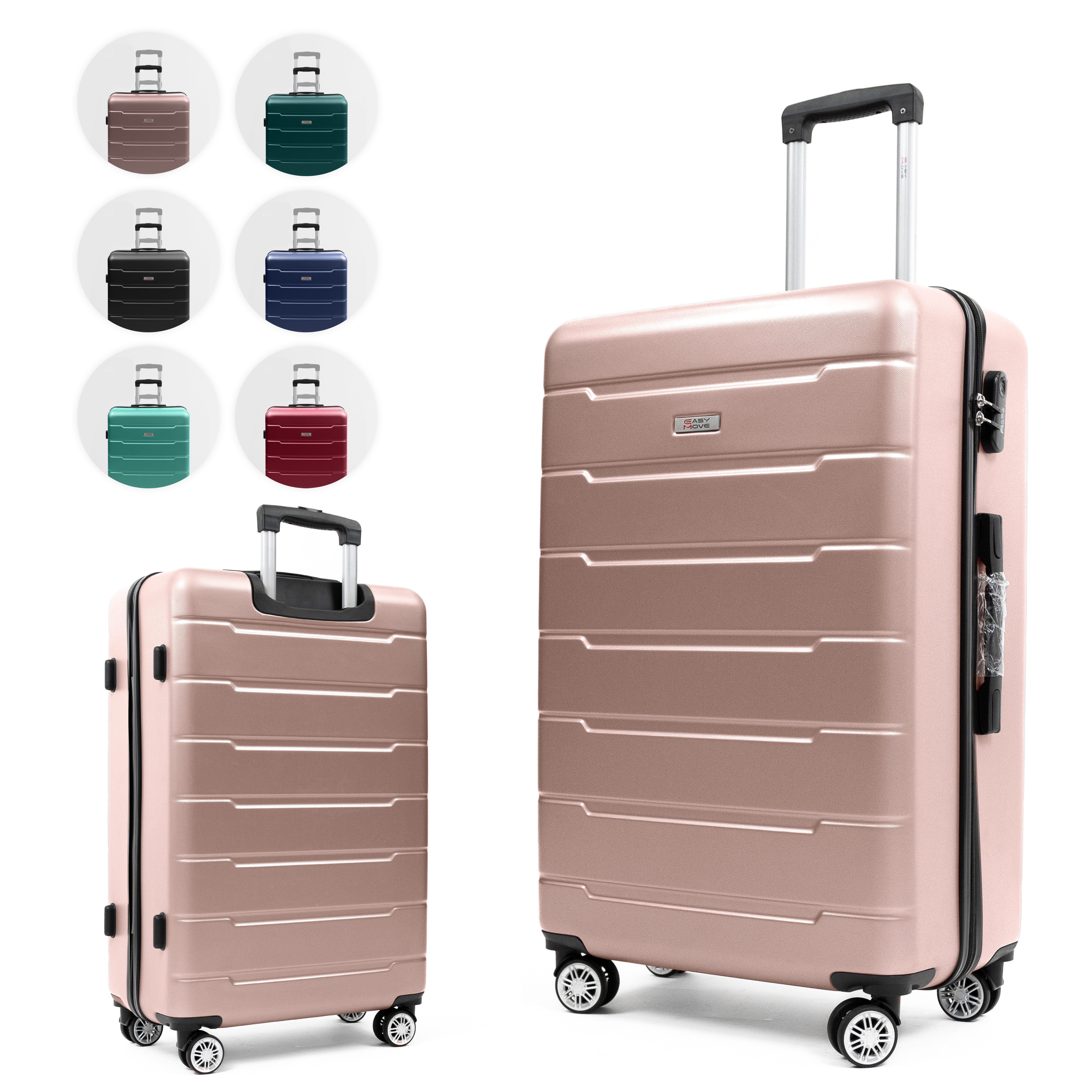 Easy Move Hartschalen-Trolley Leichter Rollkoffer YUG Reisekoffer, 4 Rollen, Robuster Reisebegleiter aus ABS-Hartschale, 54cm