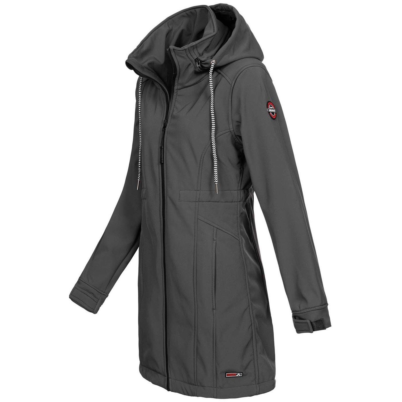 Alessandro Salvarini Softshelljacke lang mit hohem günstig online kaufen