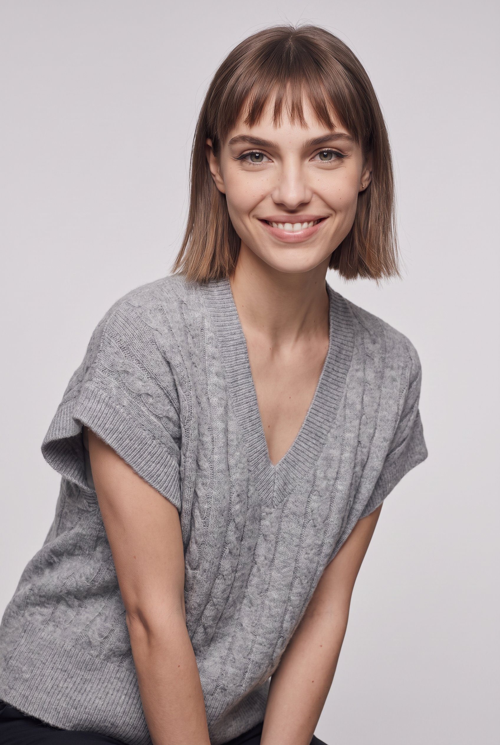 ONLY Kurzarmpullover ONLMELODY VEST KNT Materialmix, regular fit