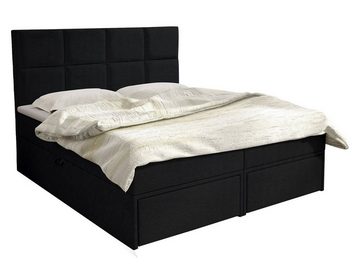 MIRJAN24 Boxspringbett Garda Lux I (mit zwei Bettkästen und zwei Bettschubladen), Matratzentopper, Hauptmatratze