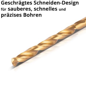 STAHLWERK Bohrersatz 10-teiliges Universal Spiralbohrer Set 2-5 mm, (Set, 10-tlg), mit Sechskant-Schaft, Metallbohrer, Holzbohrer, Bohrer Set