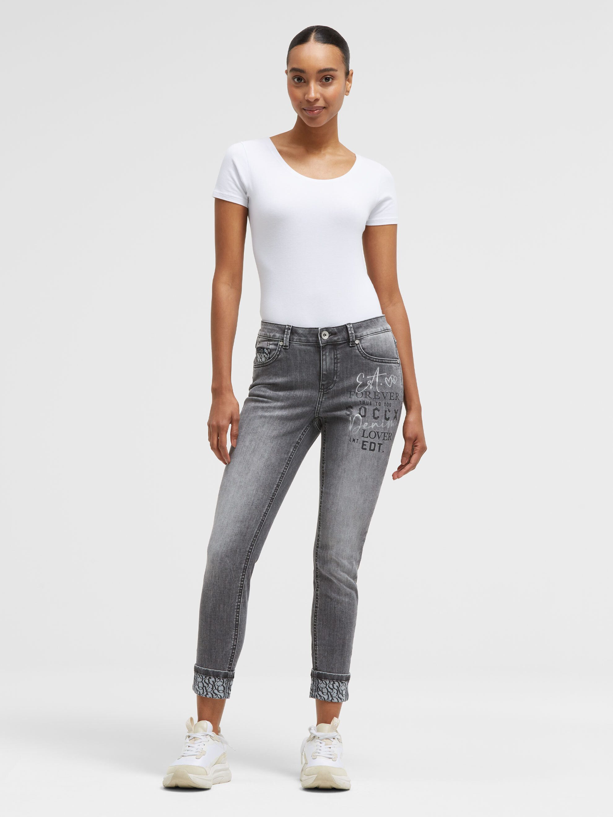 SOCCX Slim-fit-Jeans mit Turn-Up Saum – Bild 3 von 5