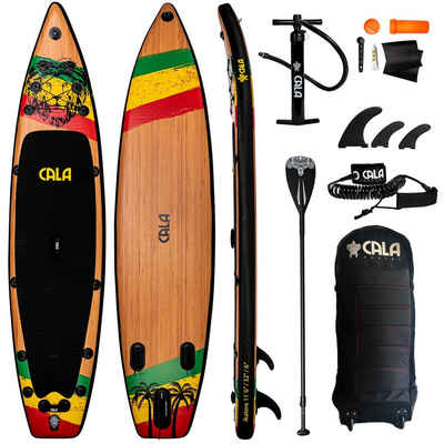 CALA SUP-Board IKATERE, robustes SUP- Board aufblasbar, (Komplett-Set, SUP BOARD inkl. Board Bag, Pumpe, Vollcarbon-Paddel, Reparatur Kit), Speziell für: Ausdauertraining und die offene See