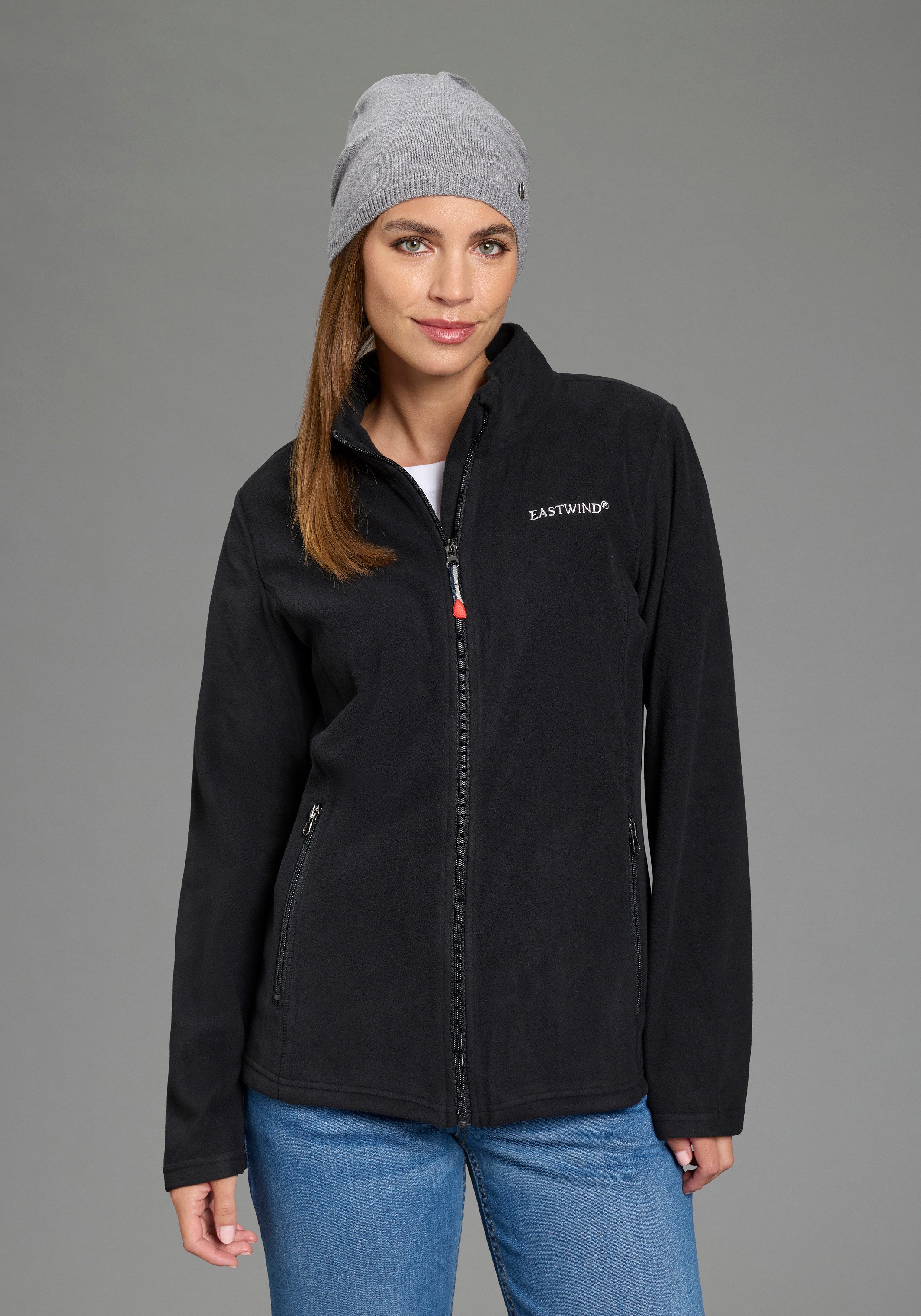 Eastwind Fleecejacke für kalte Tage, aus 100% Polyester, sportlicher Stil
