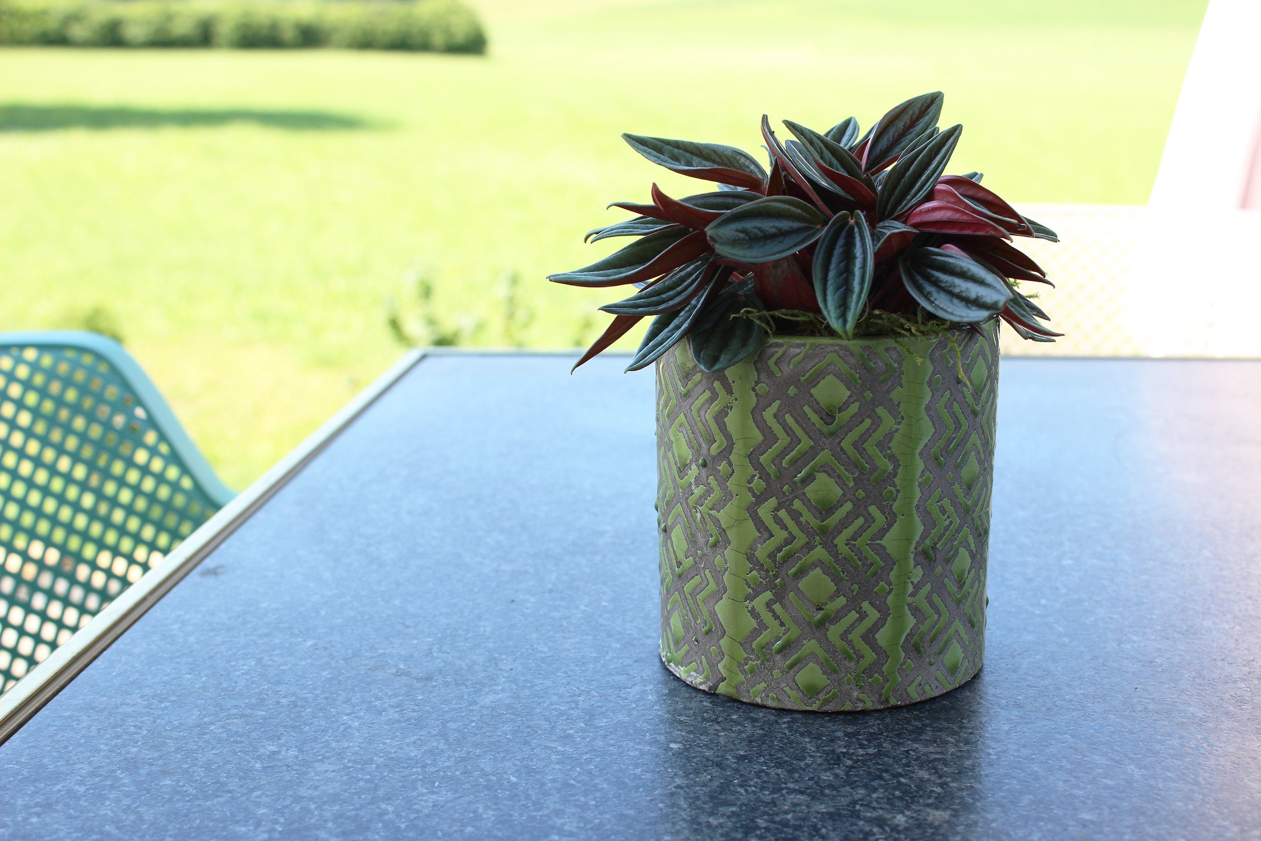 Cosy Home Ideas Übertopf 2 er Set Посадочные горшки Keramik geometrisch gemustert Pflanztöpfe (Set, 2 St., Set aus 2 identischen Töpfen), mit Teil - Glasur