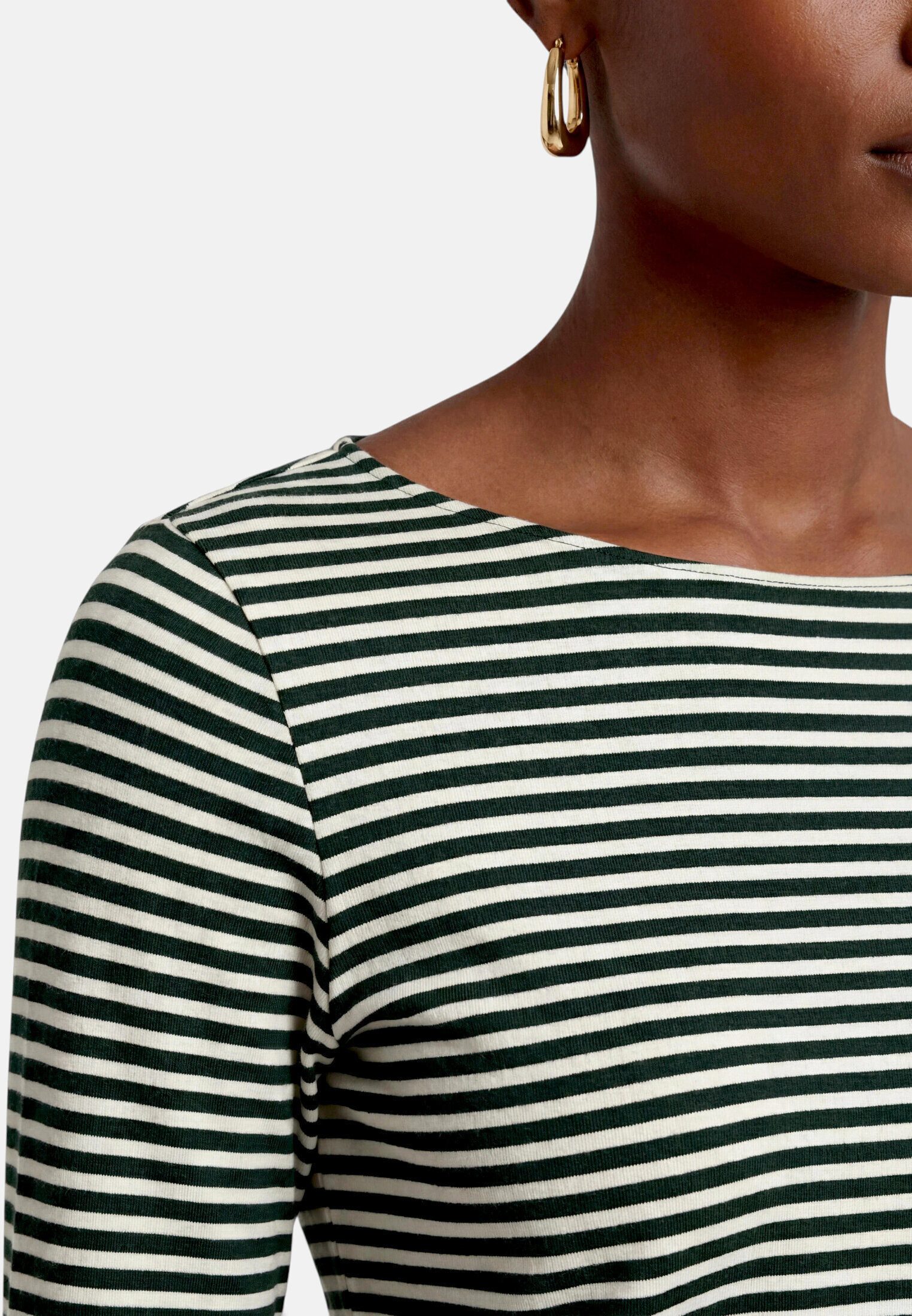 Zero Kurzarmshirt Damen Shirt mit U-Boot-Ausschnitt (1-tlg) Material – Bild 4 von 5