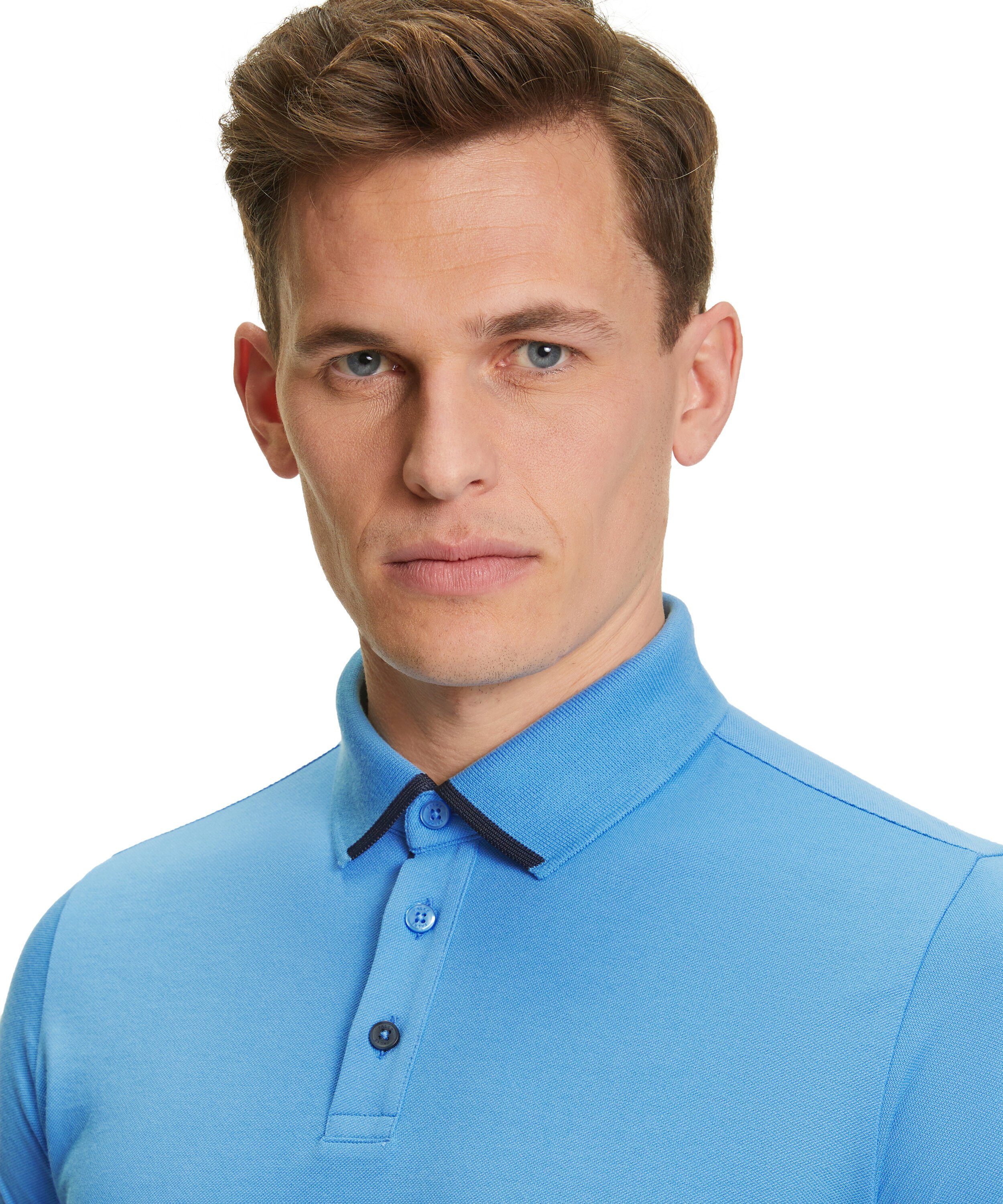 Baumwolle Poloshirt (6545) blue note mit FALKE