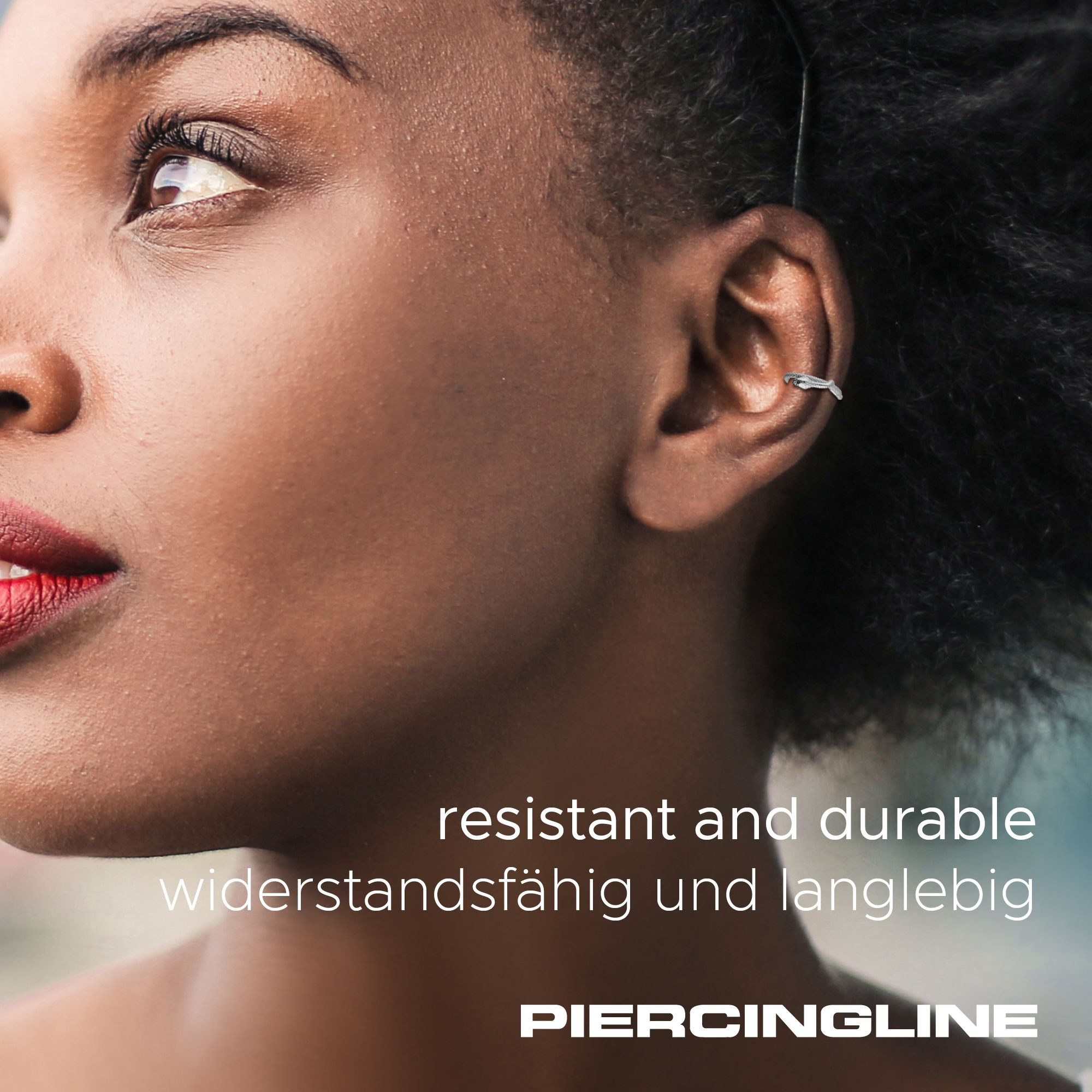 PIERCINGLINE Fake-Spirale Chirurgenstahl Fake Ohrring SCHLANGE (Fake Piercing-Ringe, 1-tlg)