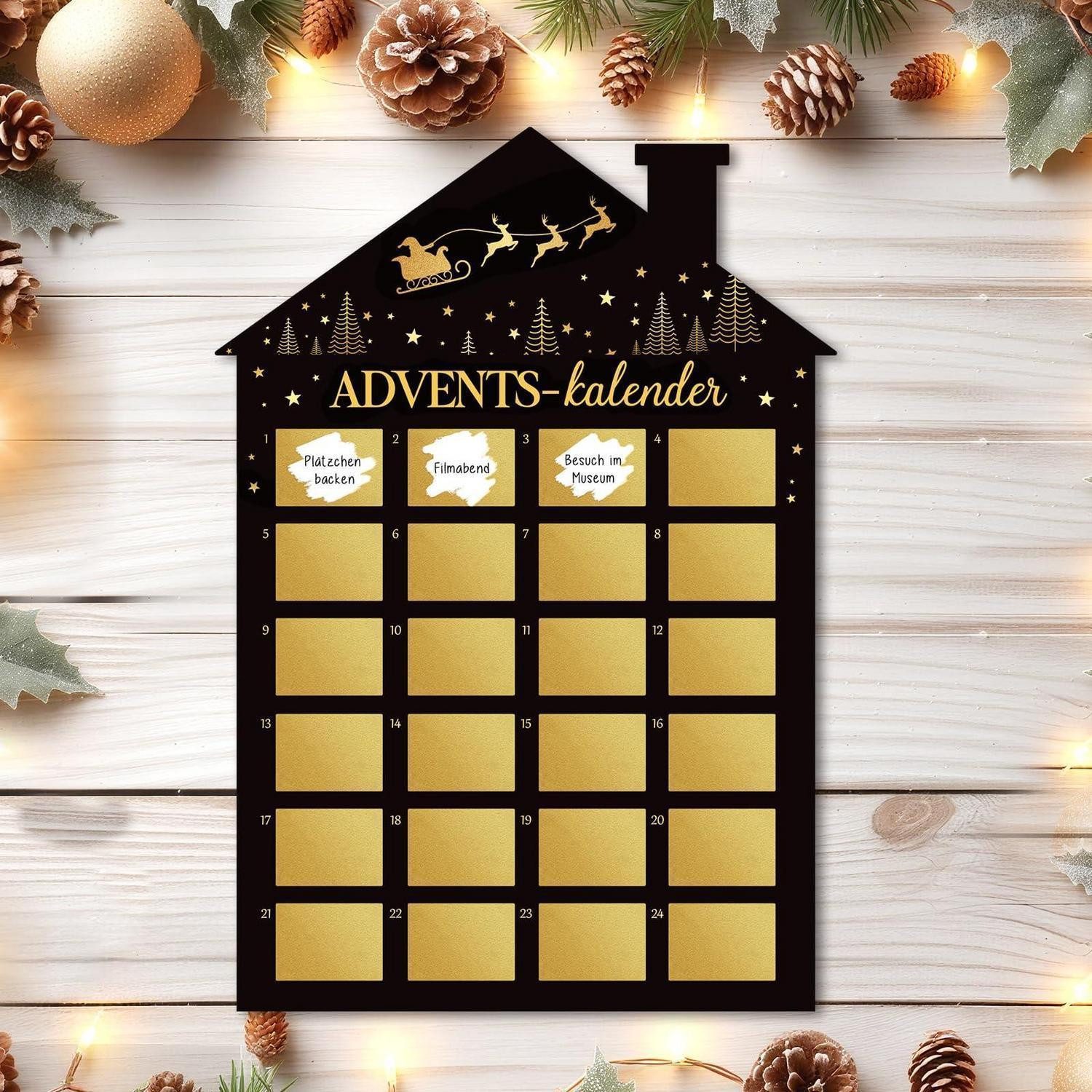 LuxusKollektion DIY-Adventskalender Adventskalender Paare DIY Rubbelsticker Haus 2026