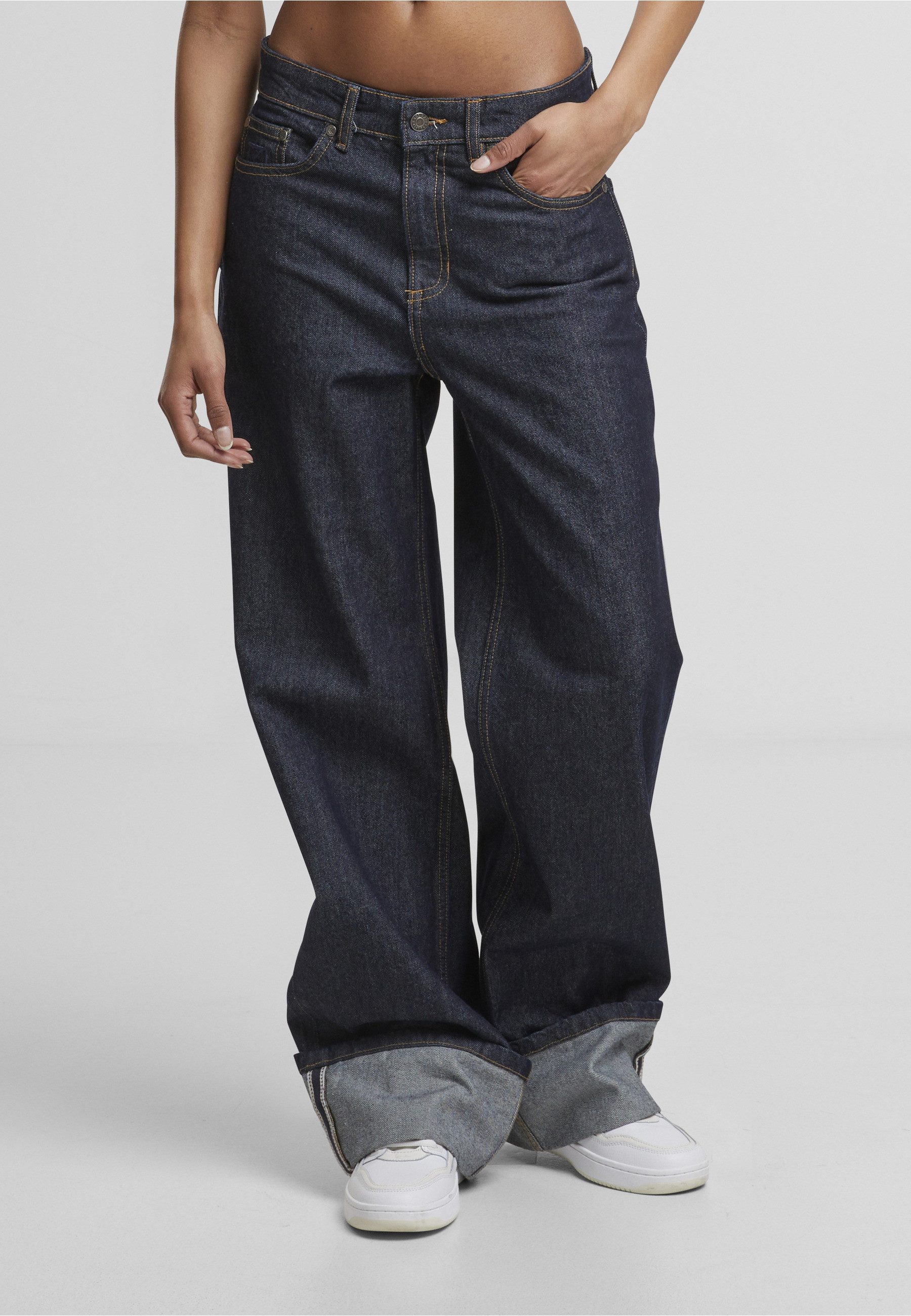 Karl Kani Bequeme Jeans Karl Kani Signature Rinsed Straight Leg Denim Pants