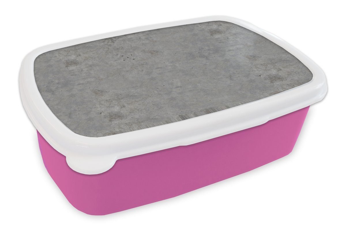 Industrie Brotbox rosa Beton Kinder, Erwachsene, (2-tlg), MuchoWow für Snackbox, - Kunststoff, Kunststoff Muster, Brotdose Mädchen, - Lunchbox