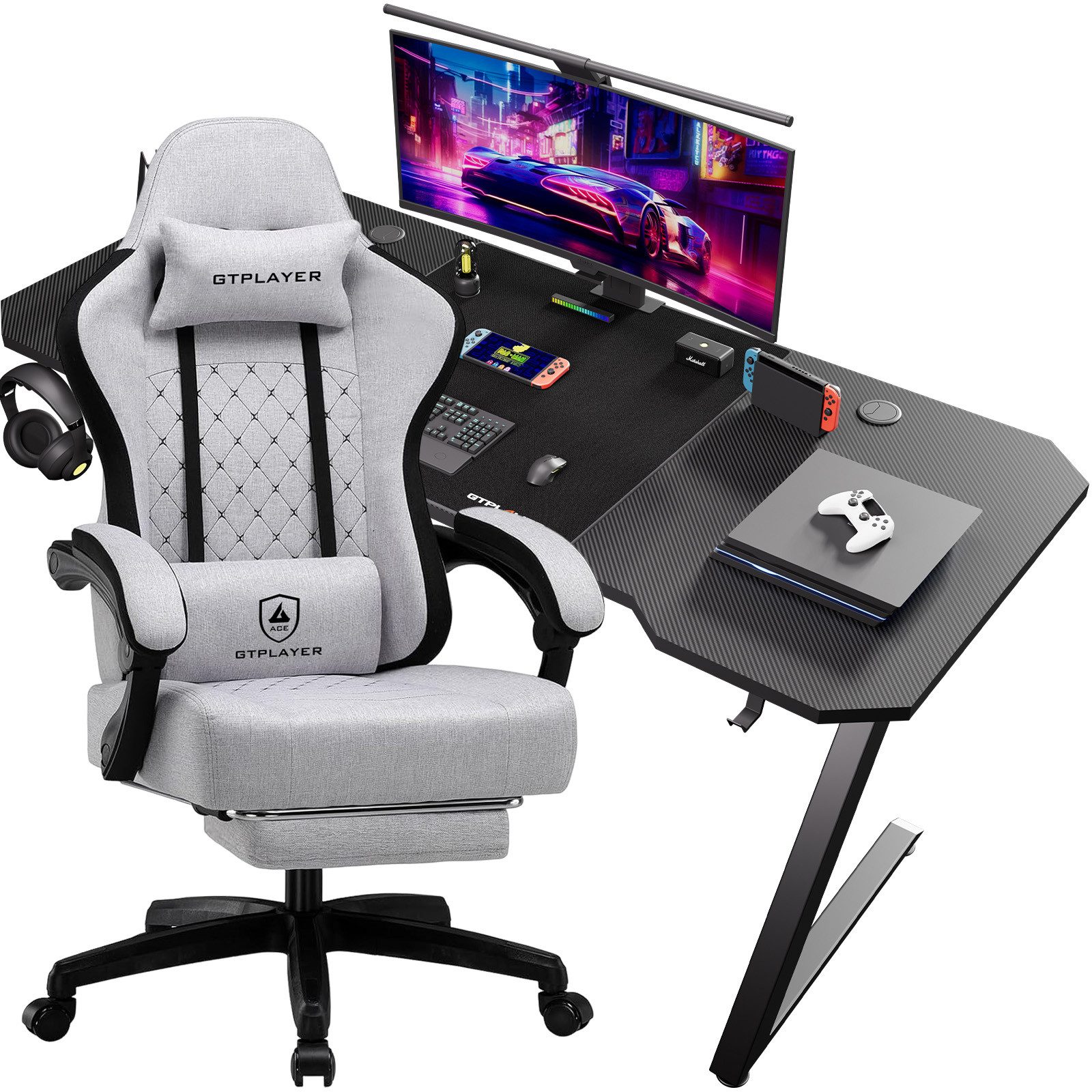 GTPLAYER Gaming-Stuhl Ergonomischer Gaming Sessel Schreibtischstuhl günstig online kaufen