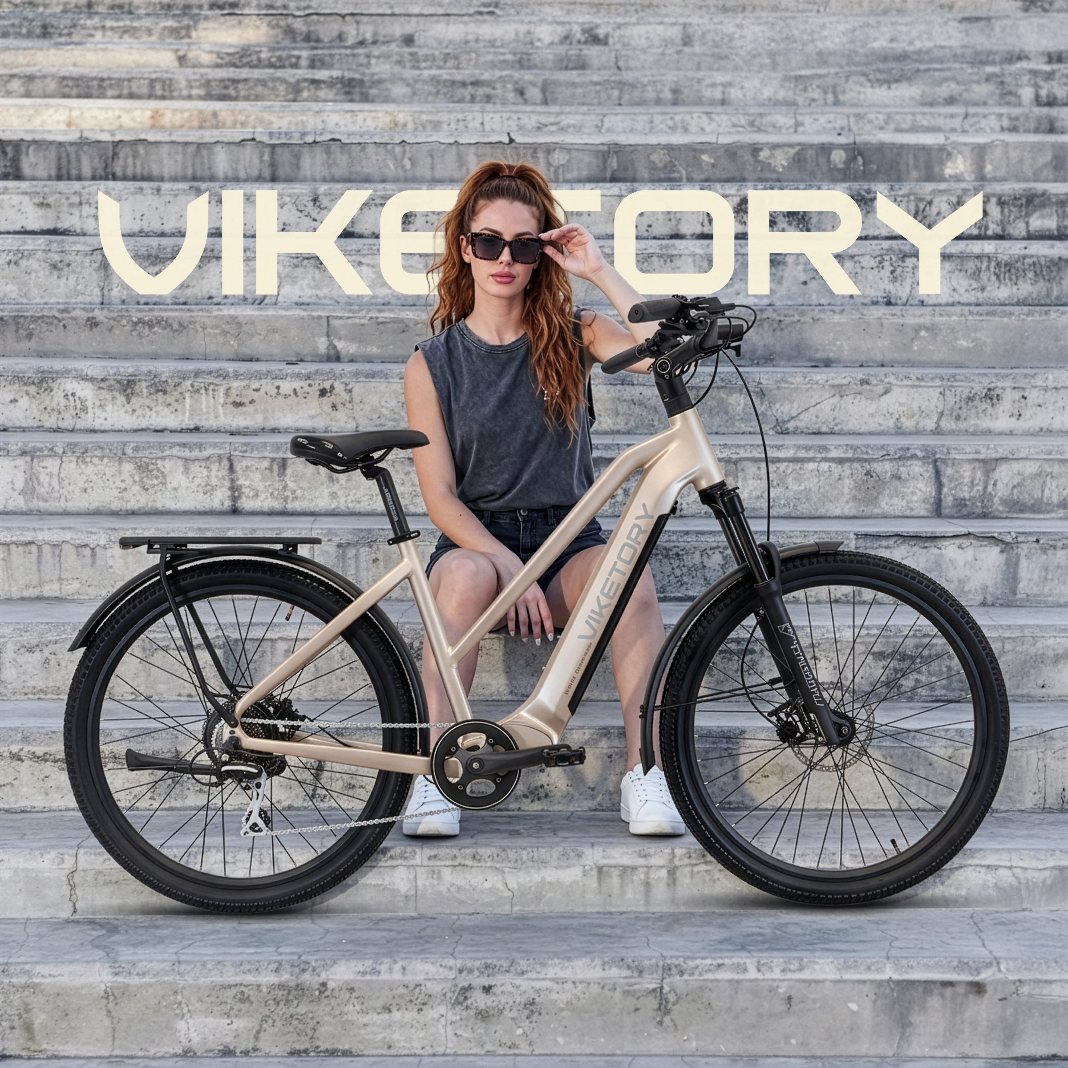 eWheel E-Bike Cityrad ARENOX - Urban, 7 Gang, Kettenschaltung, Heckmotor