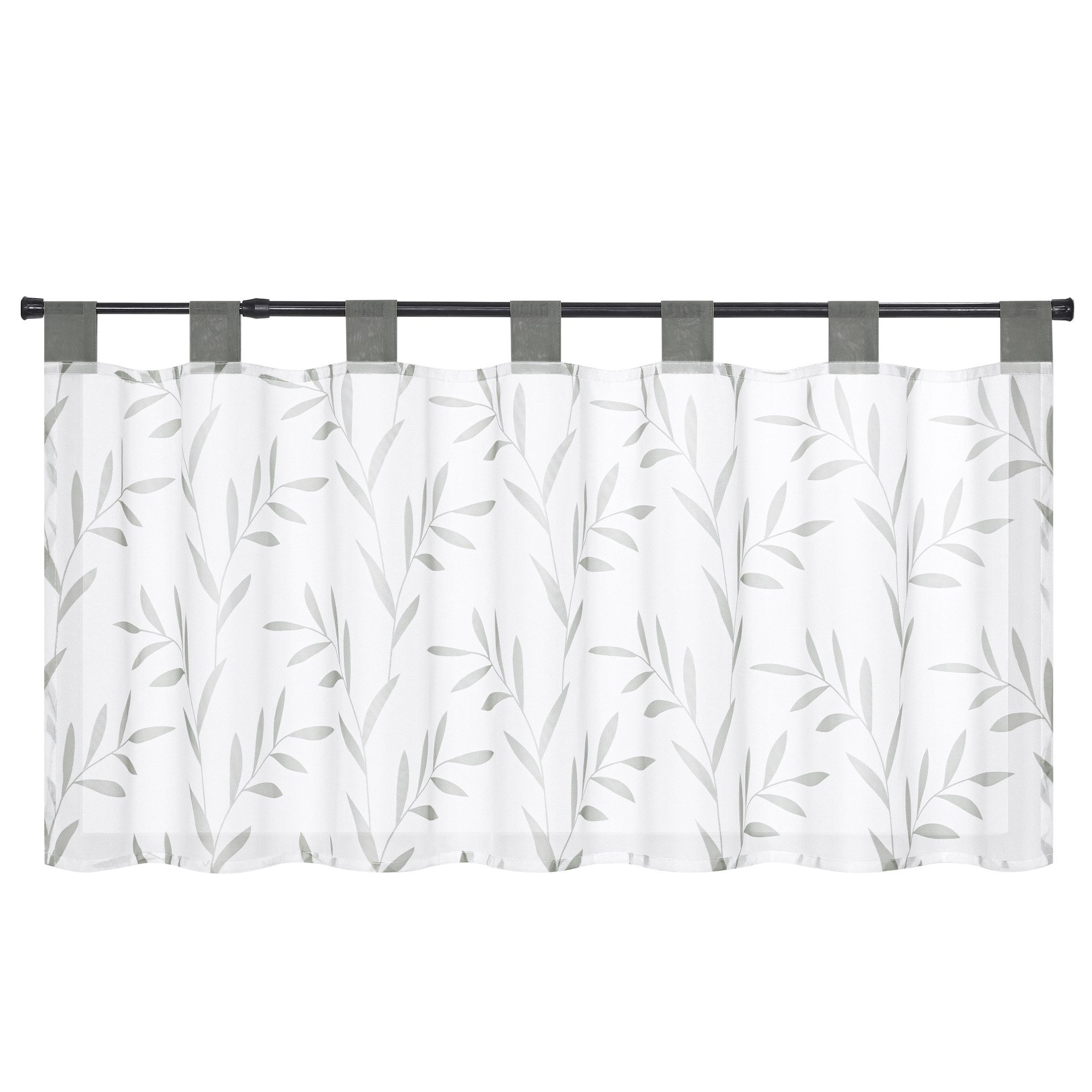 Delien Scheibengardine Celilie (1 St), Schlaufen, transparent, Voile mit Bl günstig online kaufen