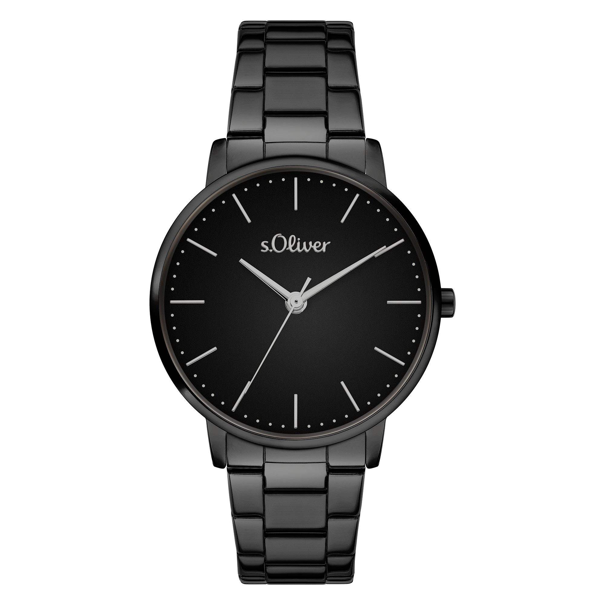 s.Oliver Quarzuhr Modern Basics SO-4476-MQ, Armbanduhr, Damenuhr, Edelstahlarmband, analog