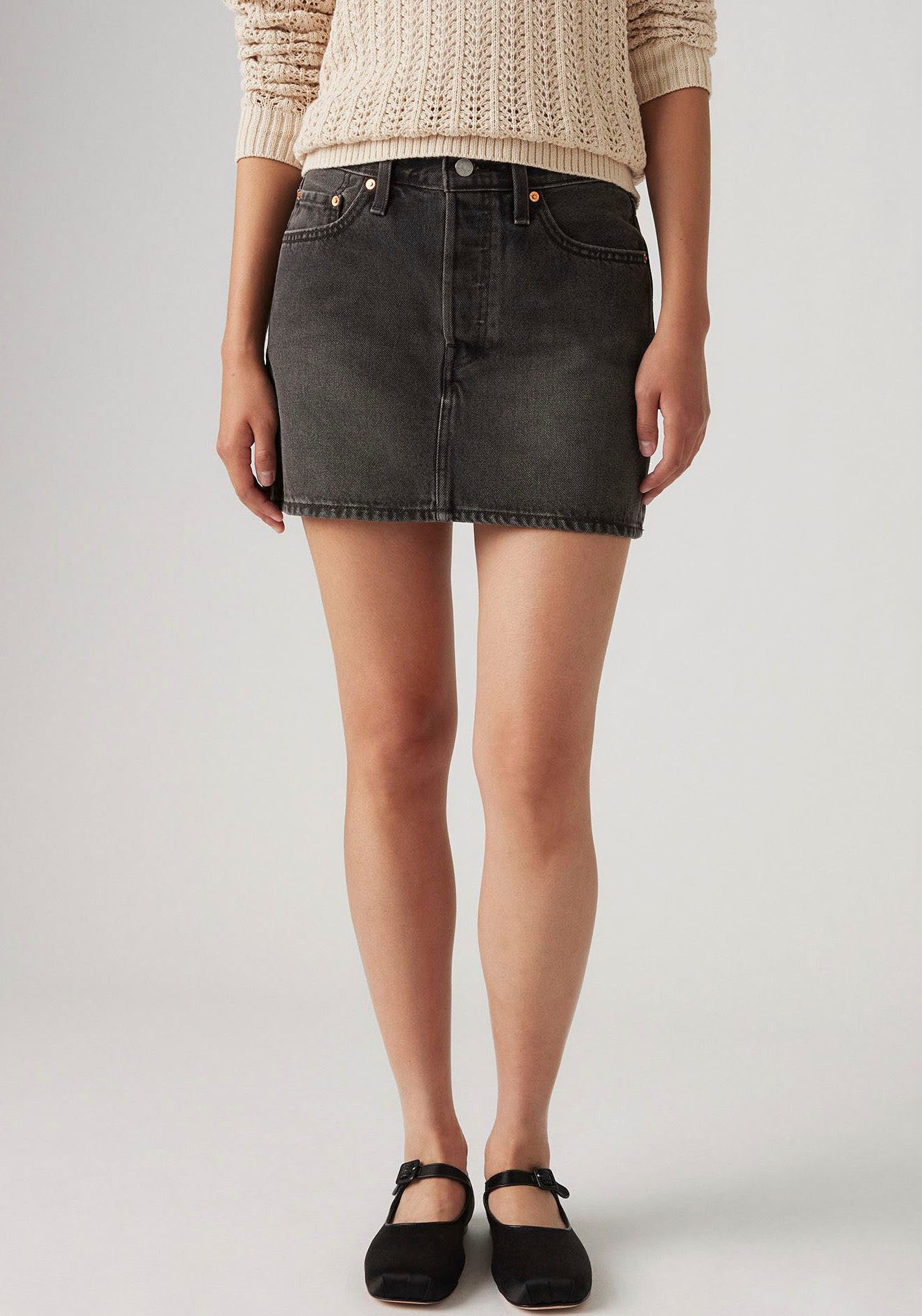 Levi's® Jeansrock ICON SKIRT mit Used-Effekten günstig online kaufen
