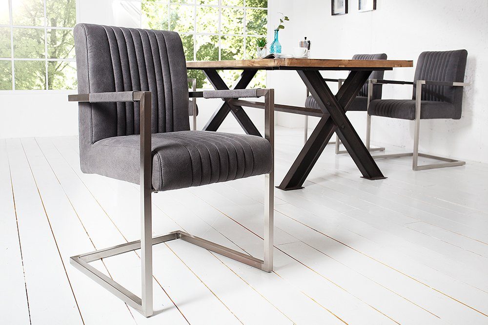 riess-ambiente Freischwinger BIG ASTON vintage grau günstig online kaufen