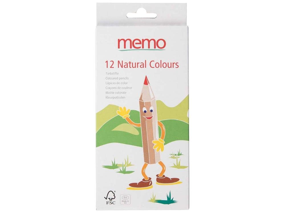 memo Buntstift memo Buntstifte 'Natural Colours', (12-tlg)