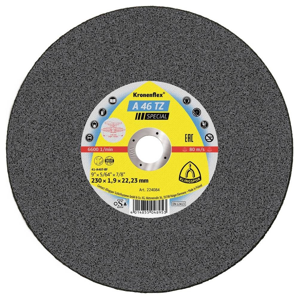 Klingspor Trennscheibe A 46 TZ Special Trennscheibe gerade 230 mm 25 St. Edelstahl, Stahl