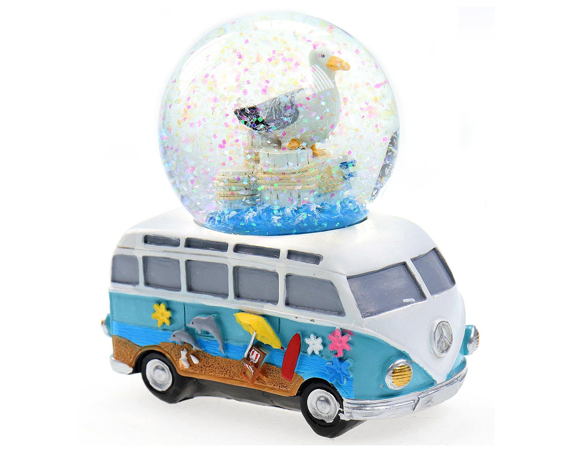 ELLUG Schneekugel Schneekugel mit Möwe auf Van mit maritimer Bemalung, ⌀ 65cm