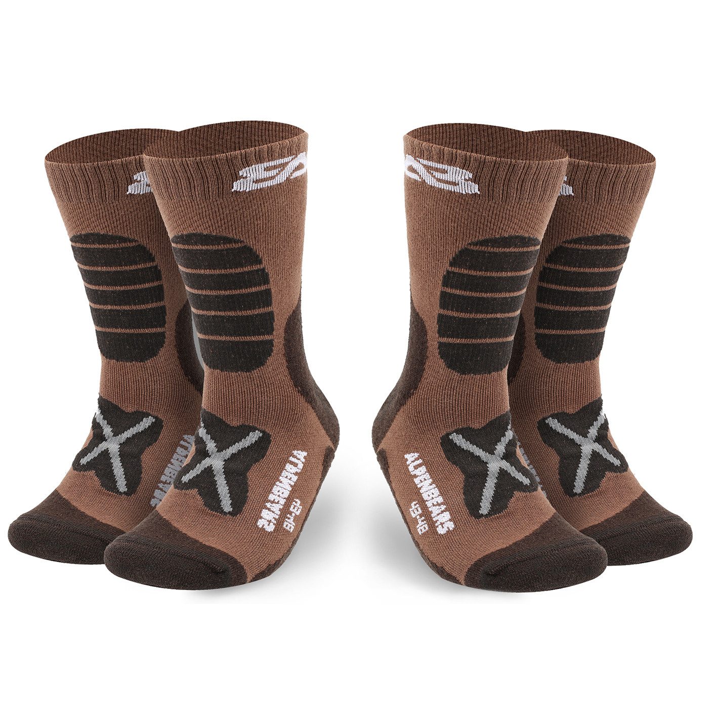 Alpen Bears Wandersocken 2er-Set Socken braun günstig online kaufen