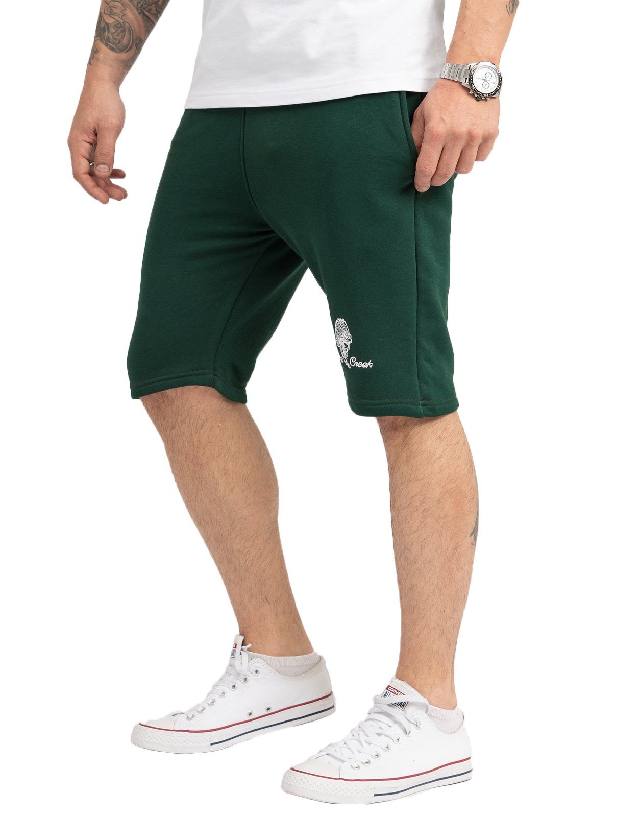 Grün H-273 Sweatshorts Creek Sweatshorts Shorts Rock Herren