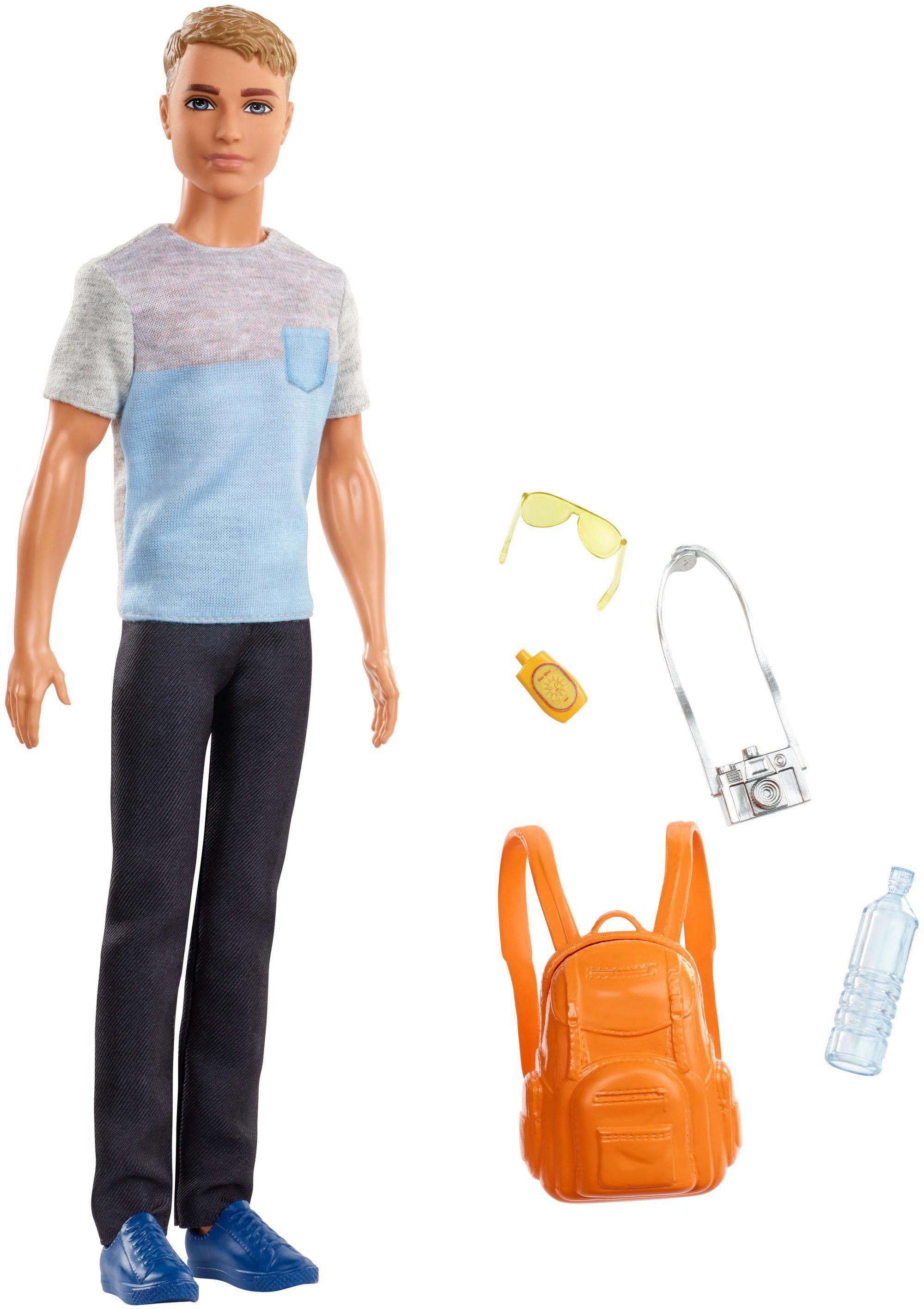 Image of Barbie Anziehpuppe »Ken Reise Puppe, blond mit Zubehör«