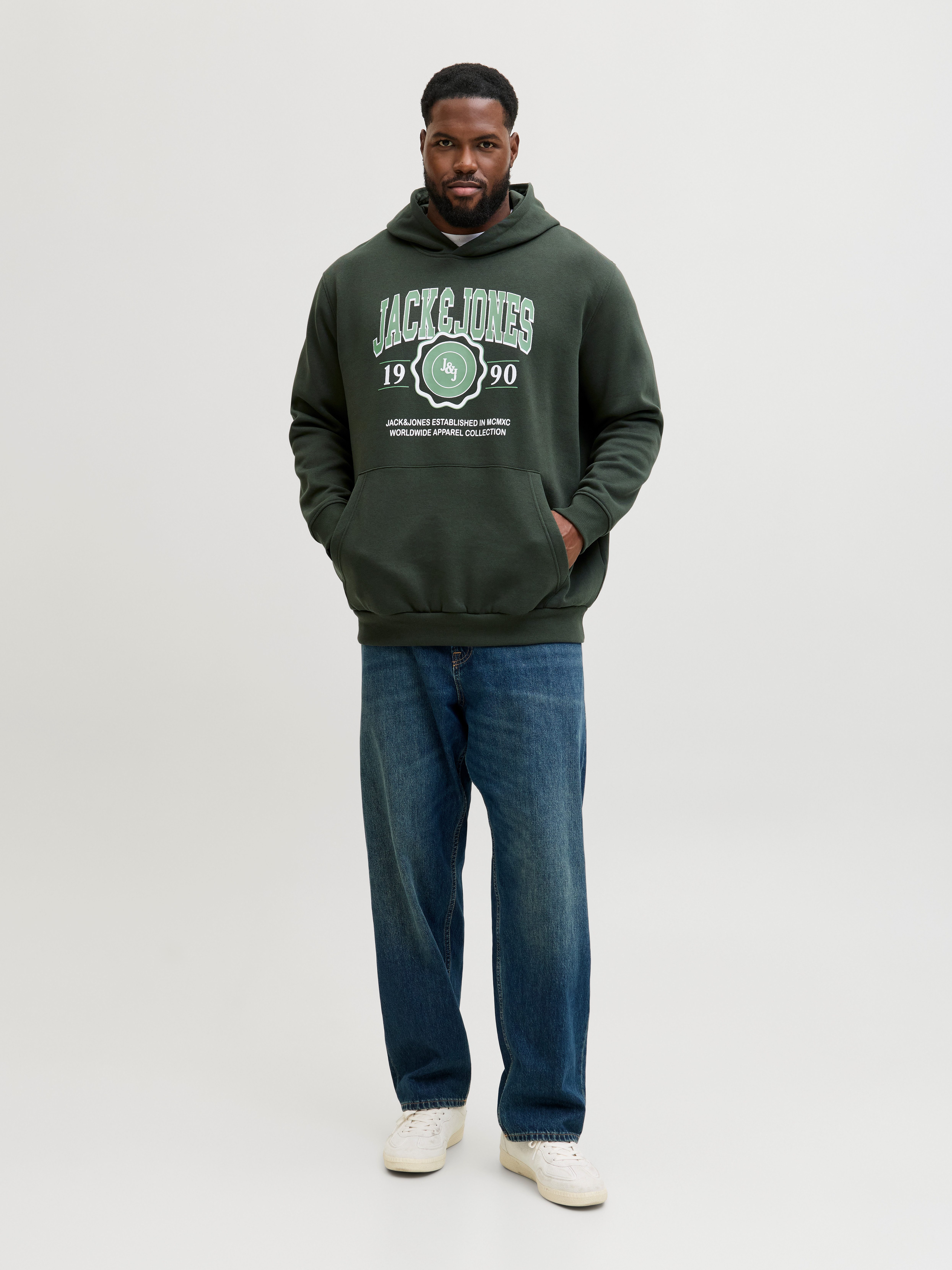 Jack & Jones PlusSize Kapuzensweatshirt JJMAKO SWEAT HOOD PLS