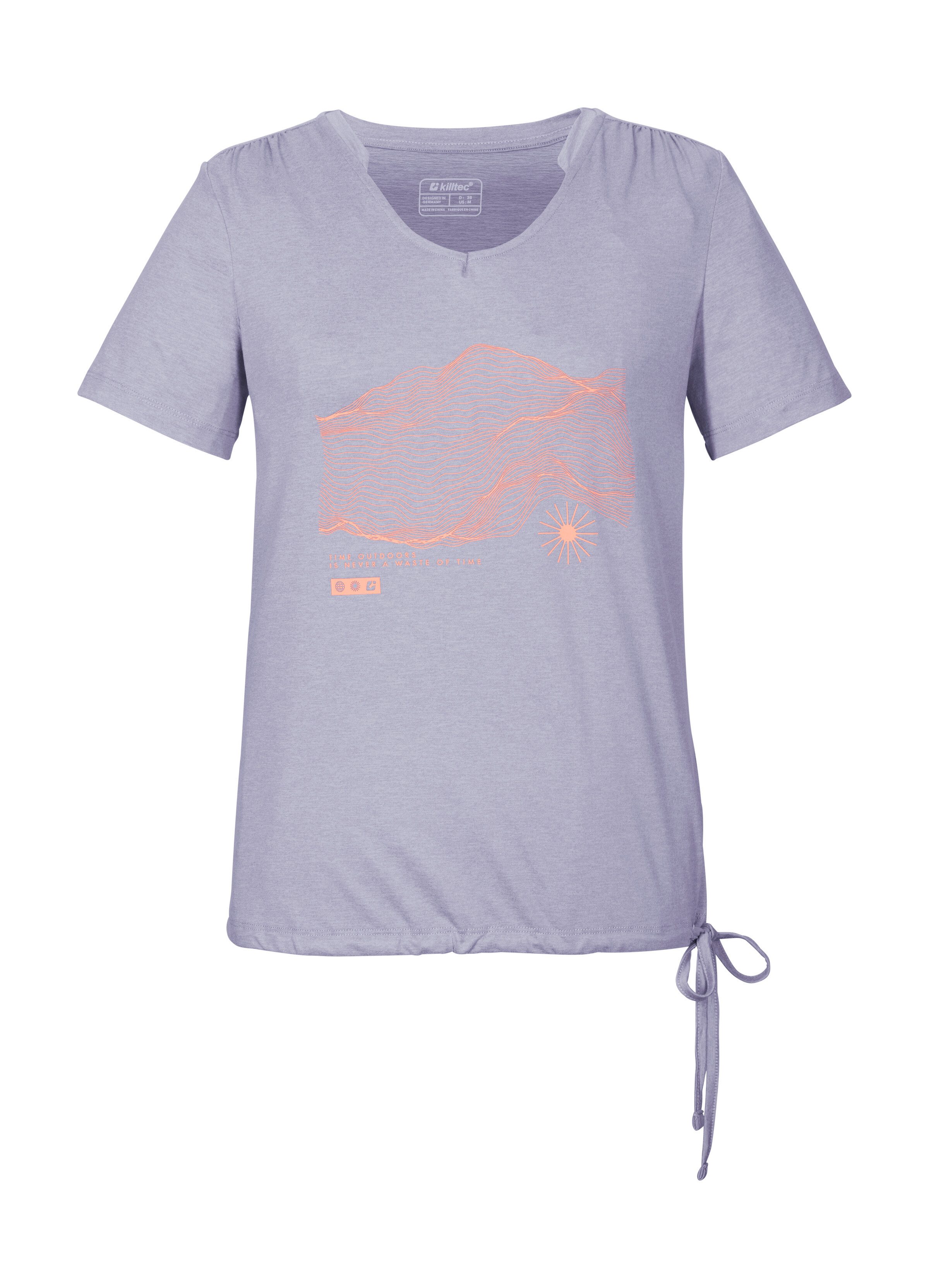Killtec T-Shirt KOS 497 WMN TSHRT Weiches, strapazierfähiges Funktionsshirt mit Kordelzug