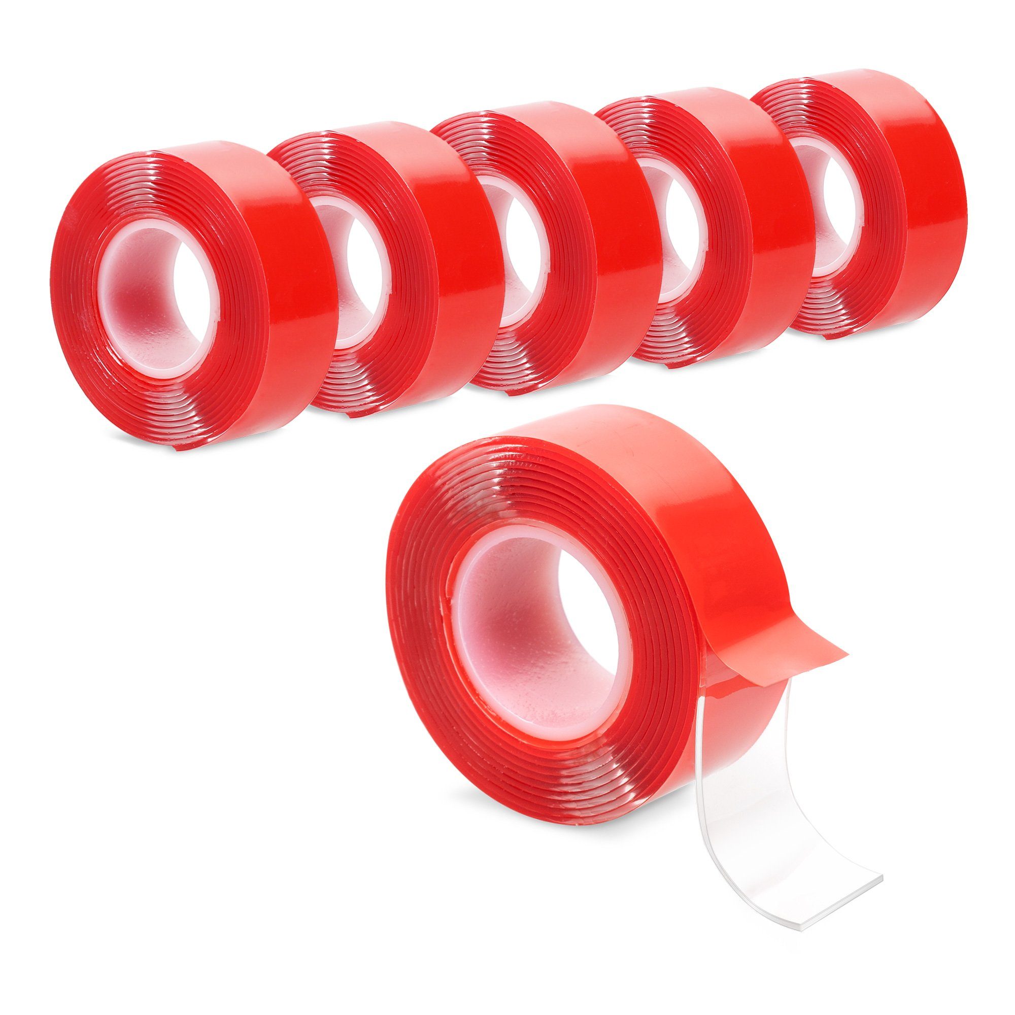 Navaris Klebeband 6x doppelseitiges Klebeband, transparent, günstig online kaufen