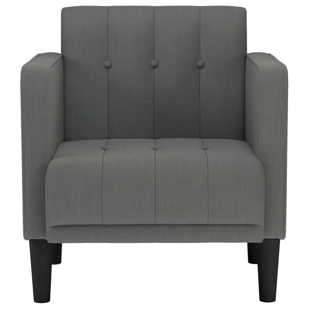 vidaXL Sessel Sessel mit Armlehnen Dunkelgrau 53 cm Stoff (1-St)