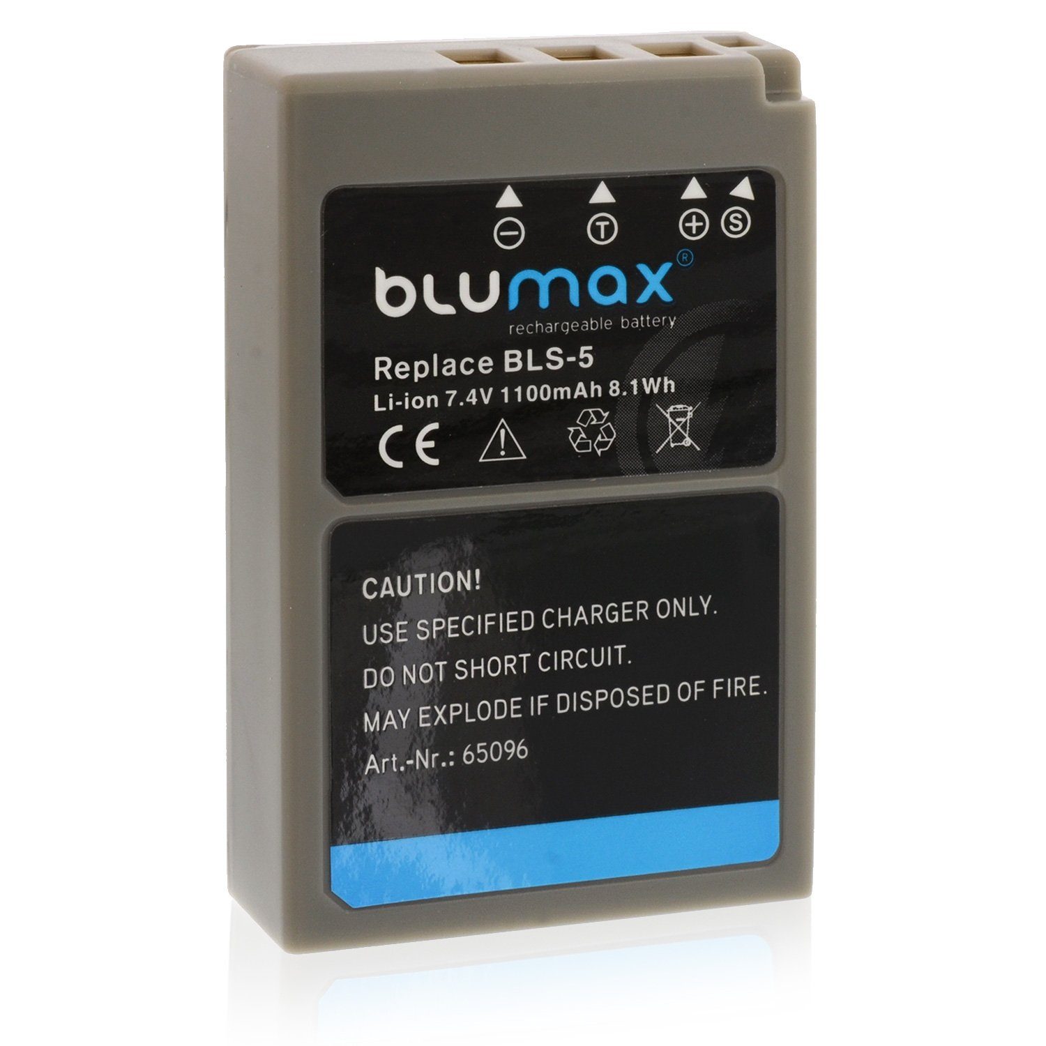 Blumax Akku passend für Olympus BLS-5 1100mAh (7,2V) Kamera-Akku