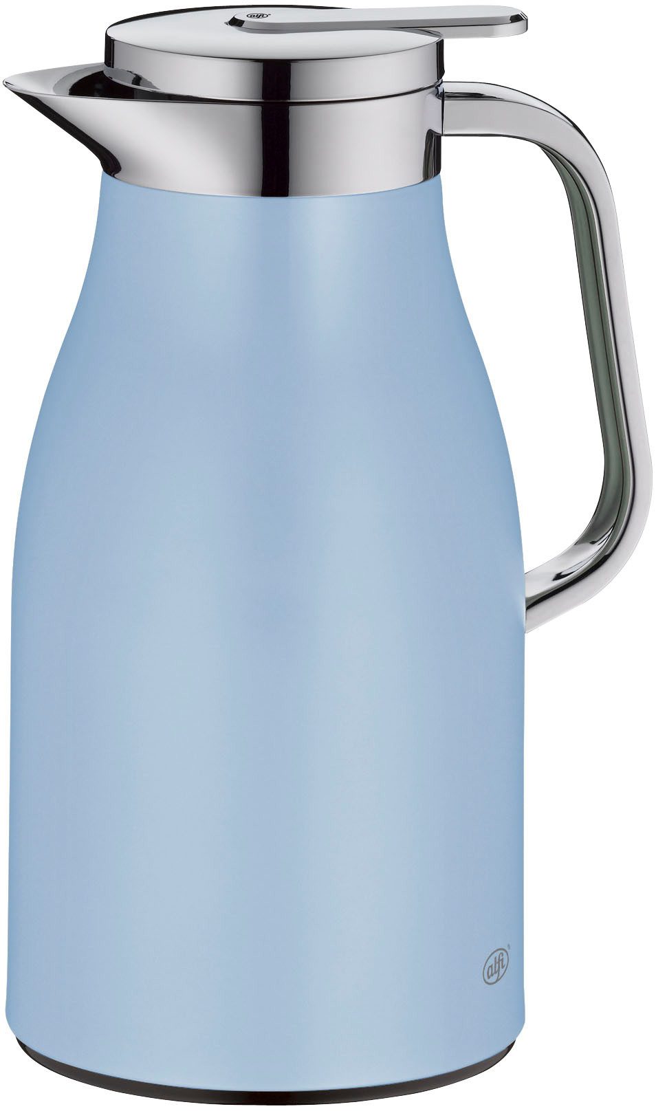 Alfi Isolierkanne SKYLINE, mit Hartglaseinsatz und ergonomischem Griff, 1 l, (1-St), 12h heiß & 24h kalt, Drehverschluss mit bequemem Druckknopf